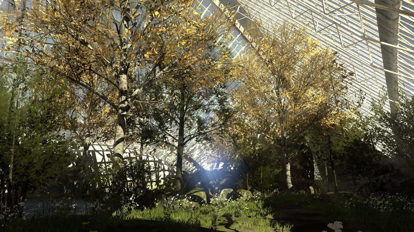 خلفية 1366x768 من The Talos Principle غابة جهنم خلفية