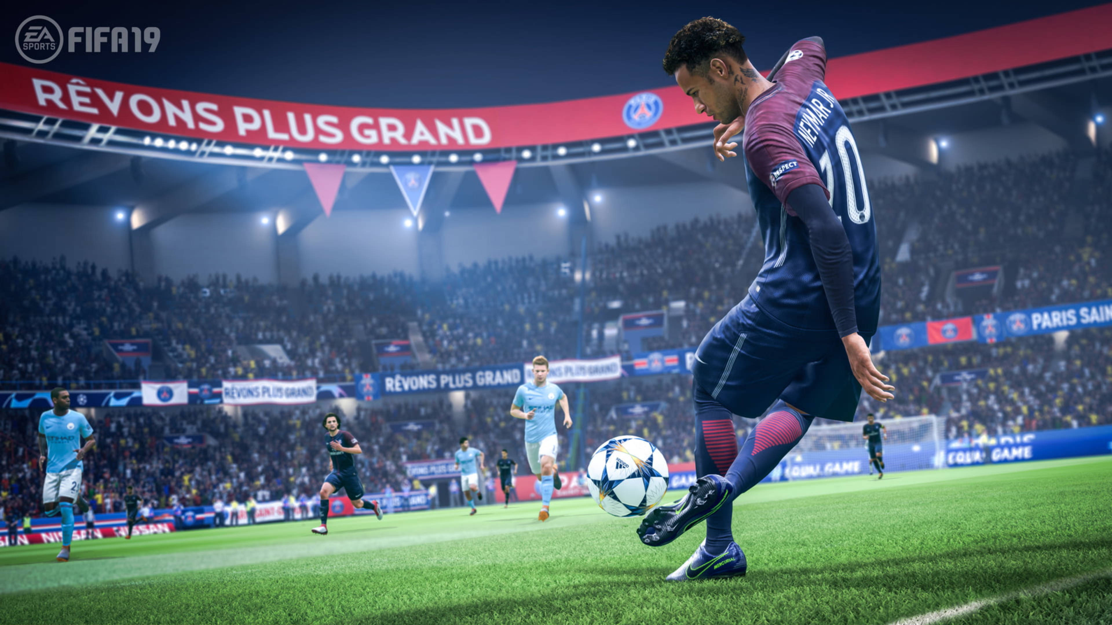 لاعب كرة القدم نيمار فيفا 19 بدقة 4K خلفية