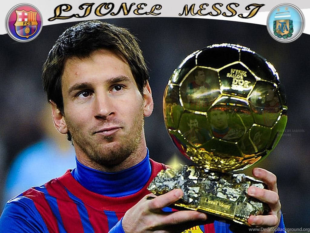 • "ليونيل ميسي يفوز بجائزة أفضل لاعب في العالم من الفيفا 2013" خلفية