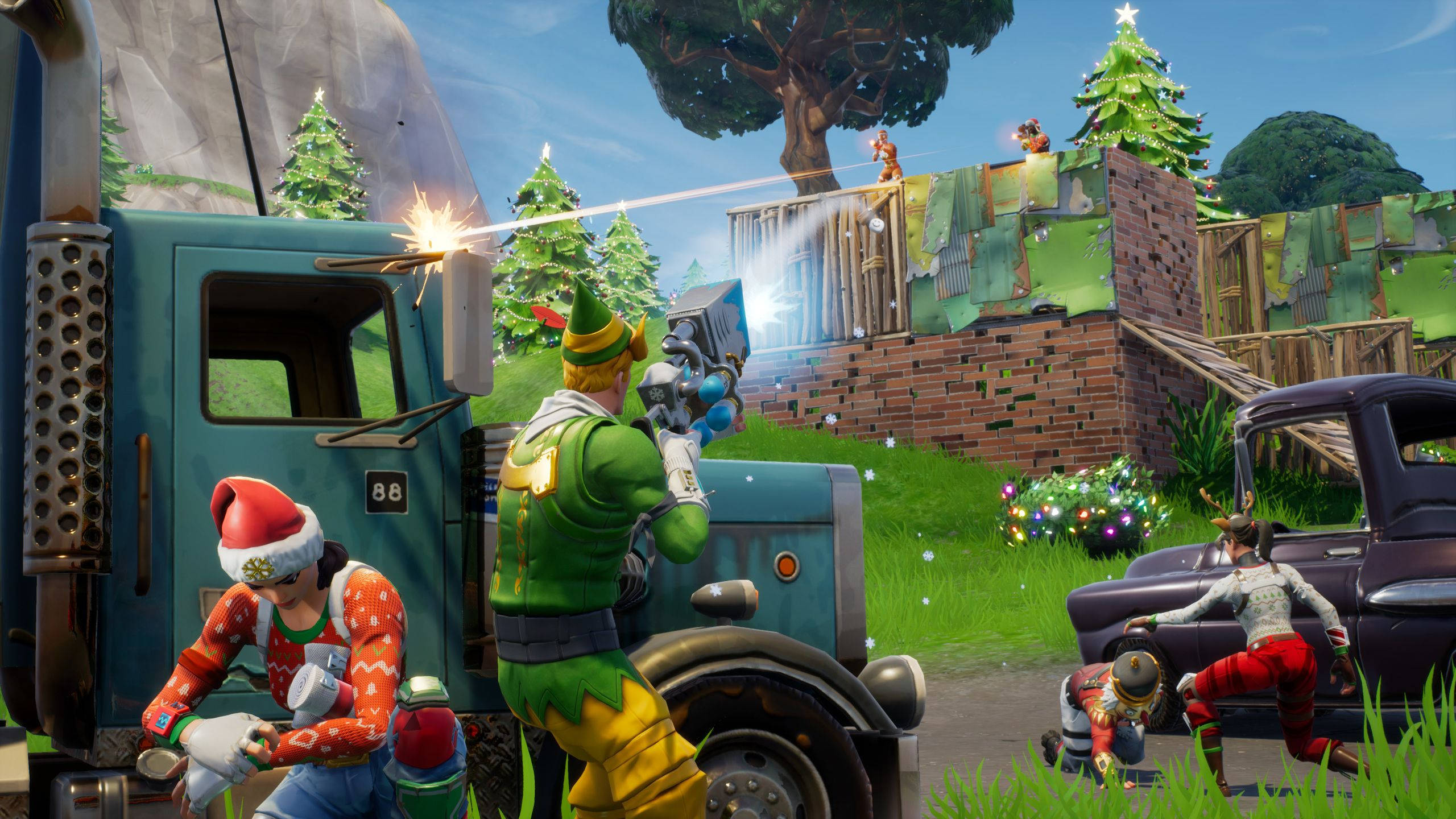 فورتنايت 2560x1440 معركة الشاحنات خلفية