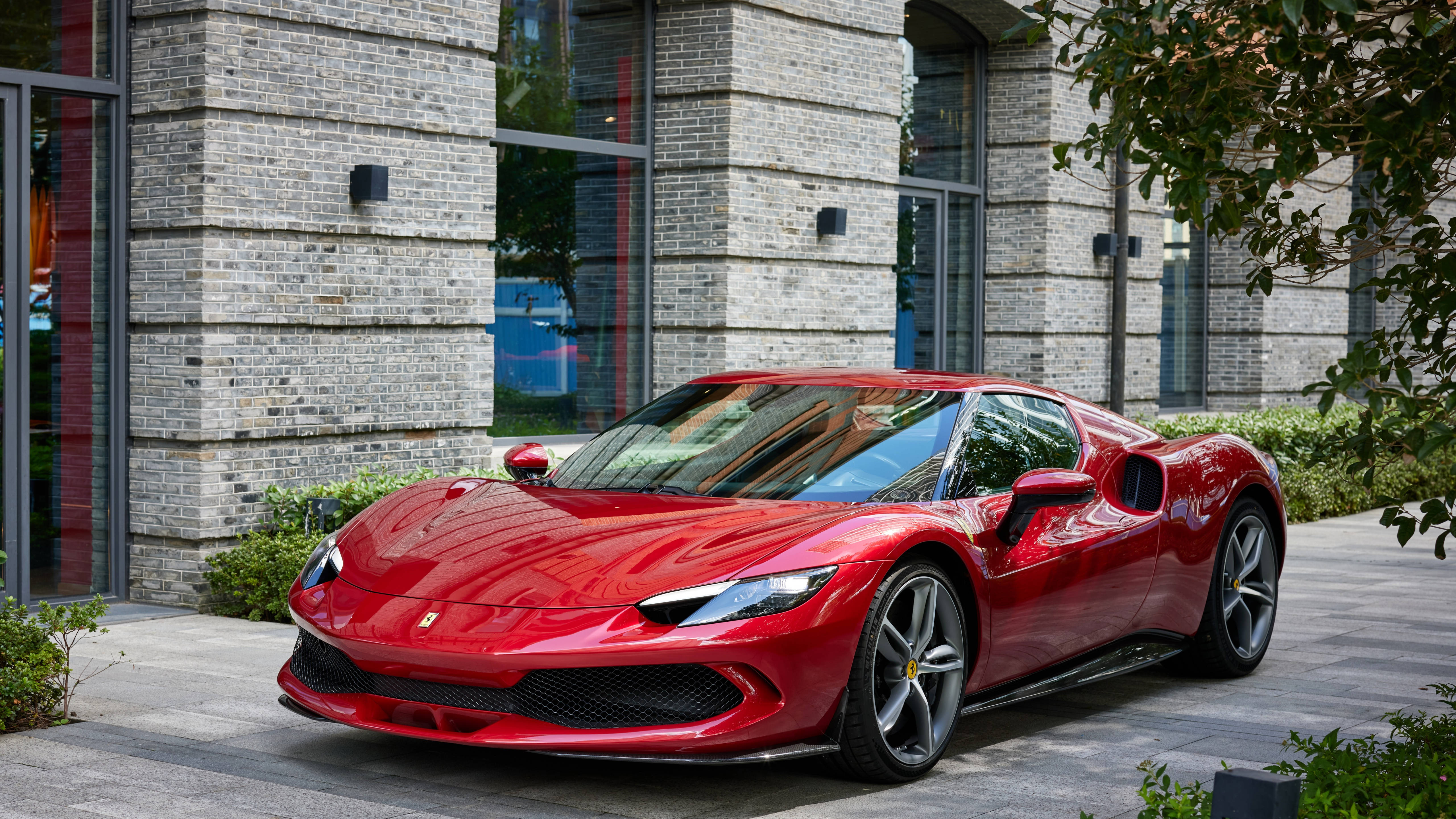 فيراري 296 GTB 4K خلفية كمبيوتر محمول سيارة خلفية