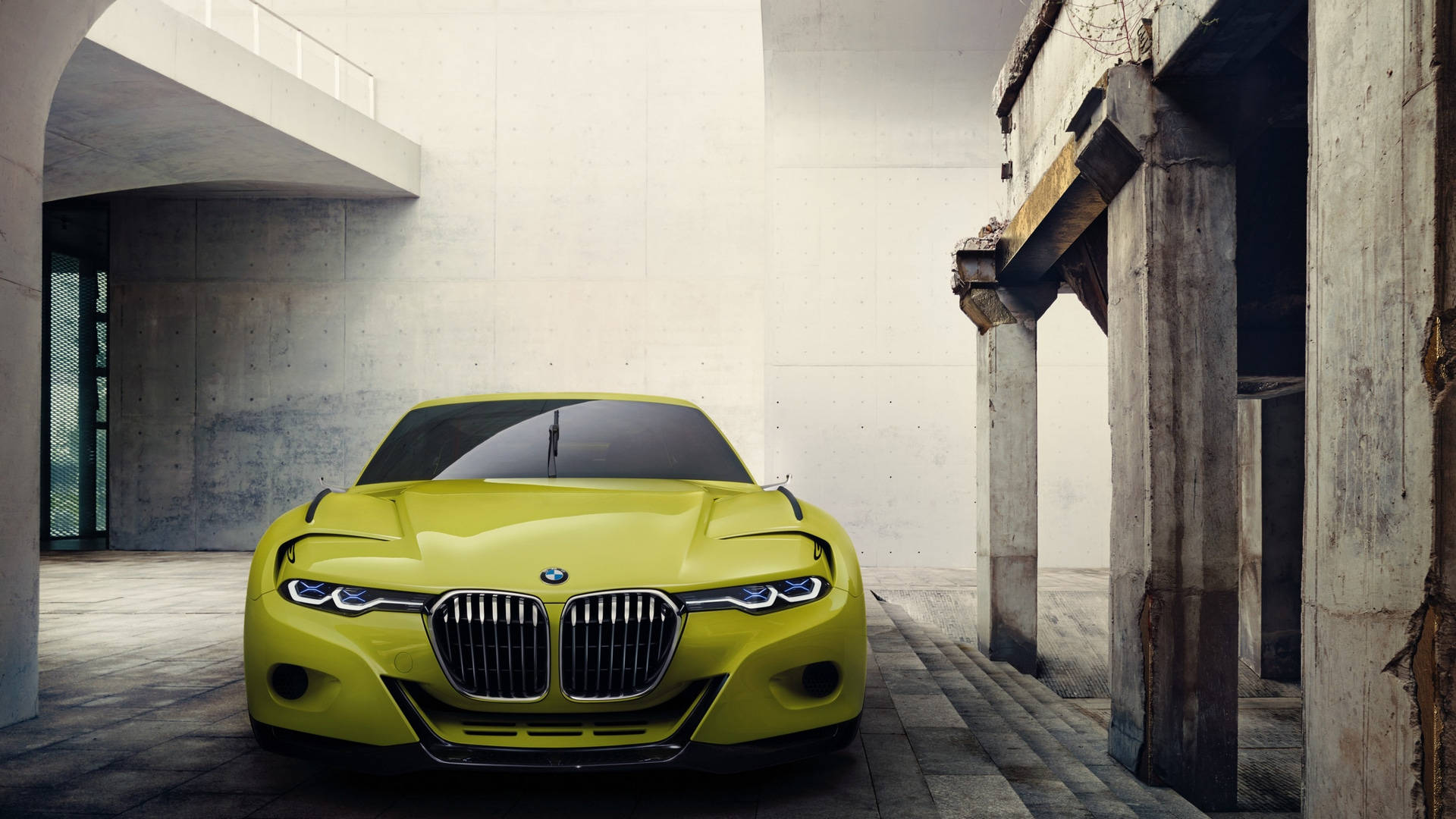 بي إم دبليو 3.0 CSL صفراء بدقة Full HD خلفية