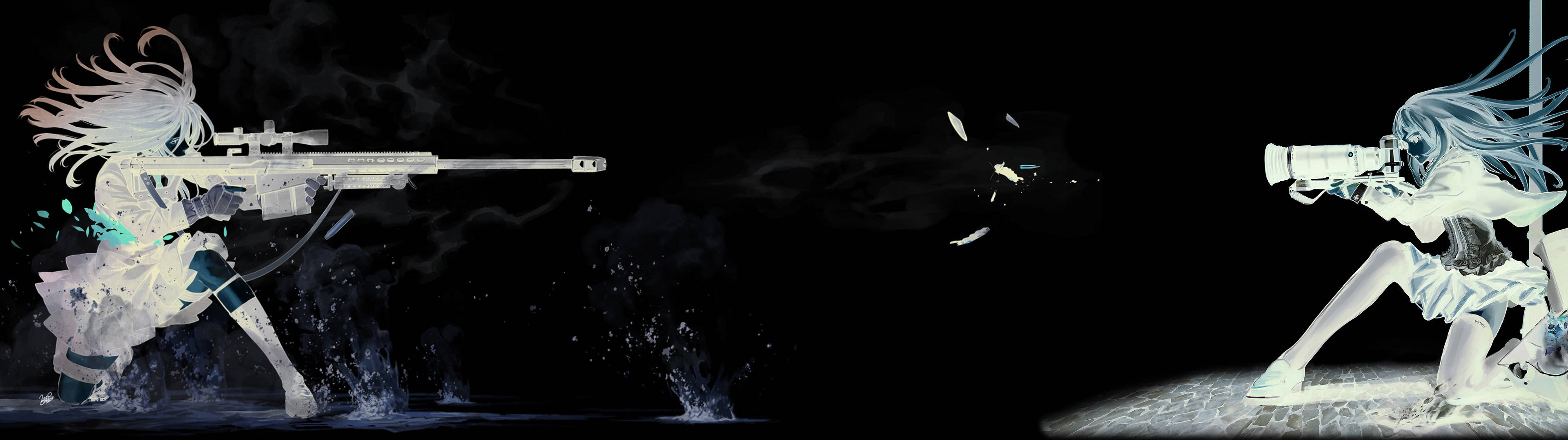 3840x1080 HD مبارزة بالمسدس لشاشة مزدوجة خلفية