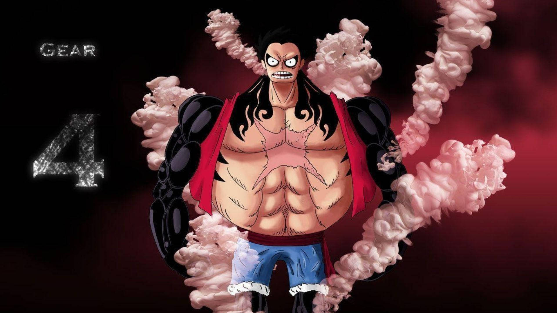 لوفي جير 4 بخار وردي خلفية