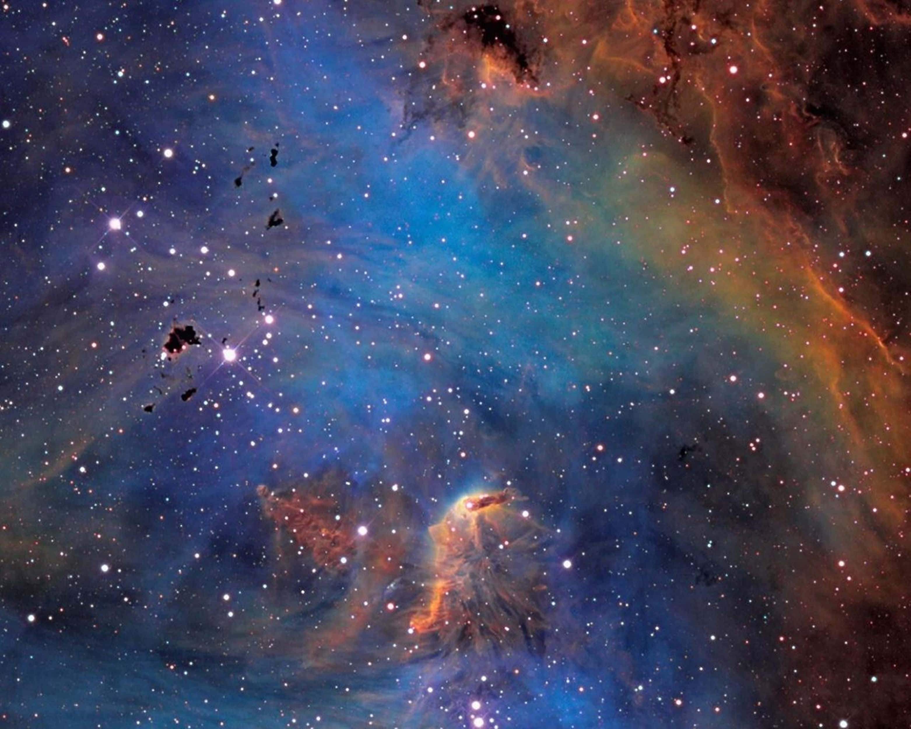 سديم الدجاجة الراكضة 4K في الكون خلفية