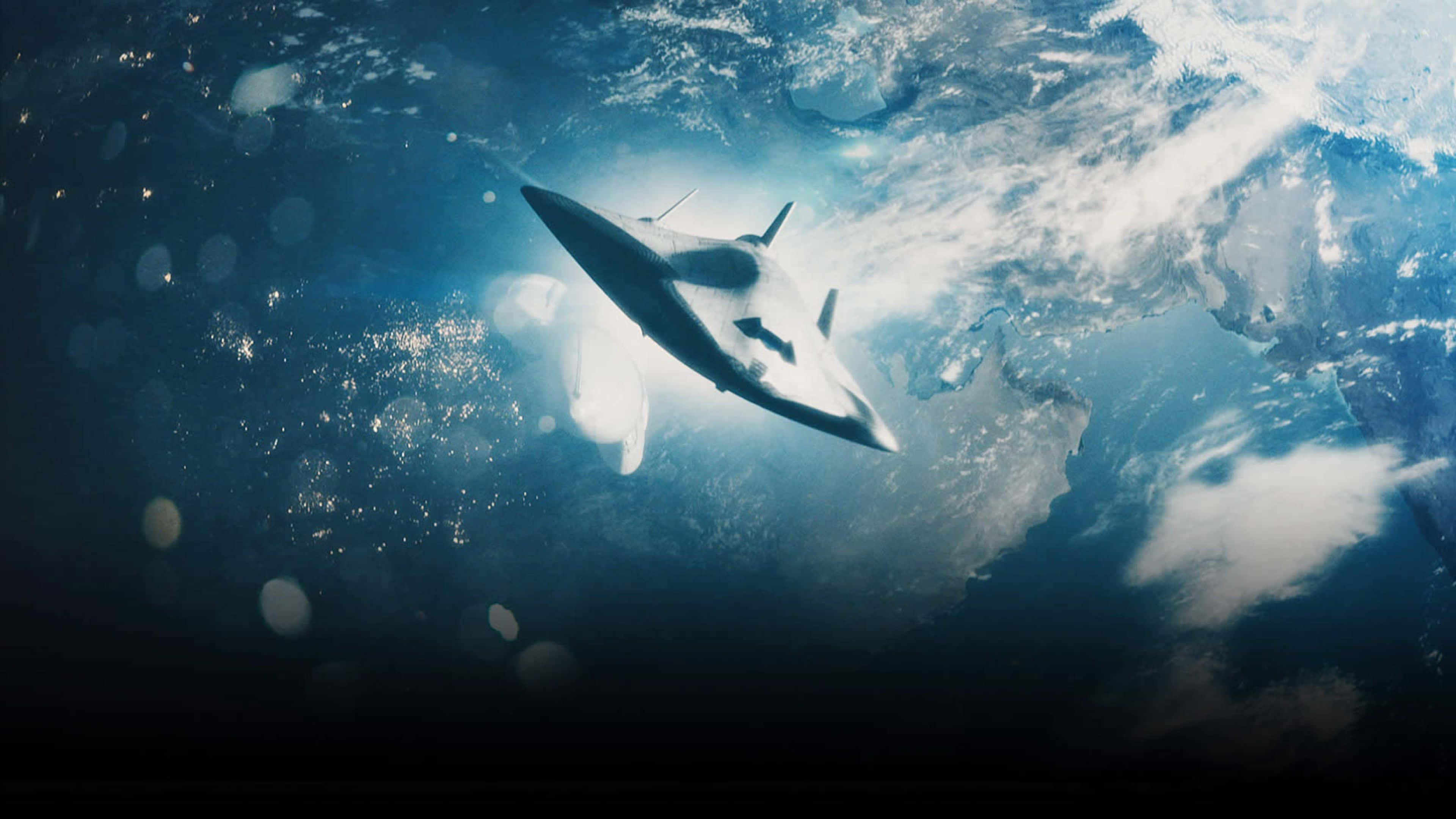 خلفية 4K للعبة Civilization Beyond Earth مع مركبة طائرة خلفية