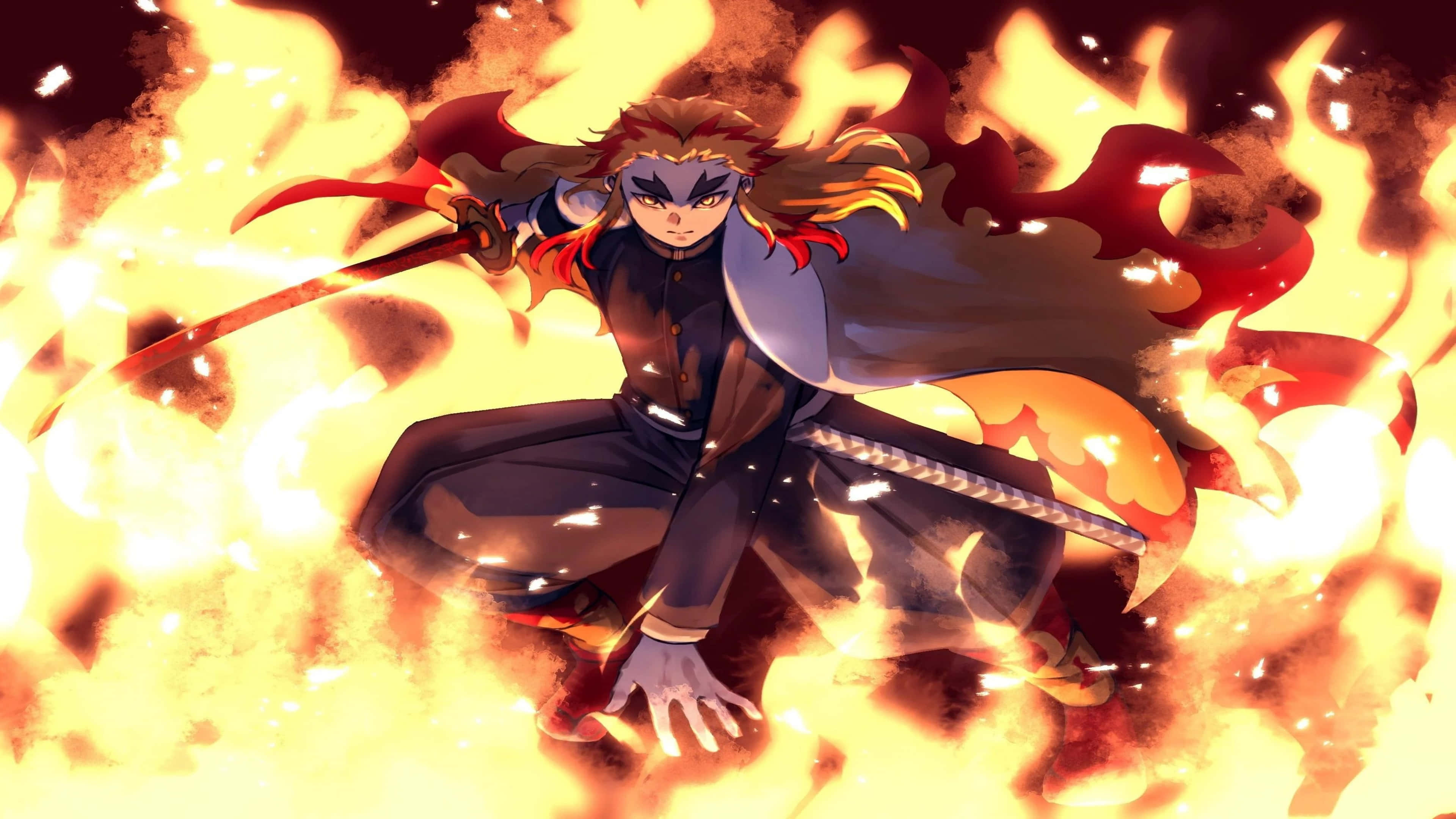 فن أنمي 4K ساحر ونابض بالحياة من Demon Slayer خلفية