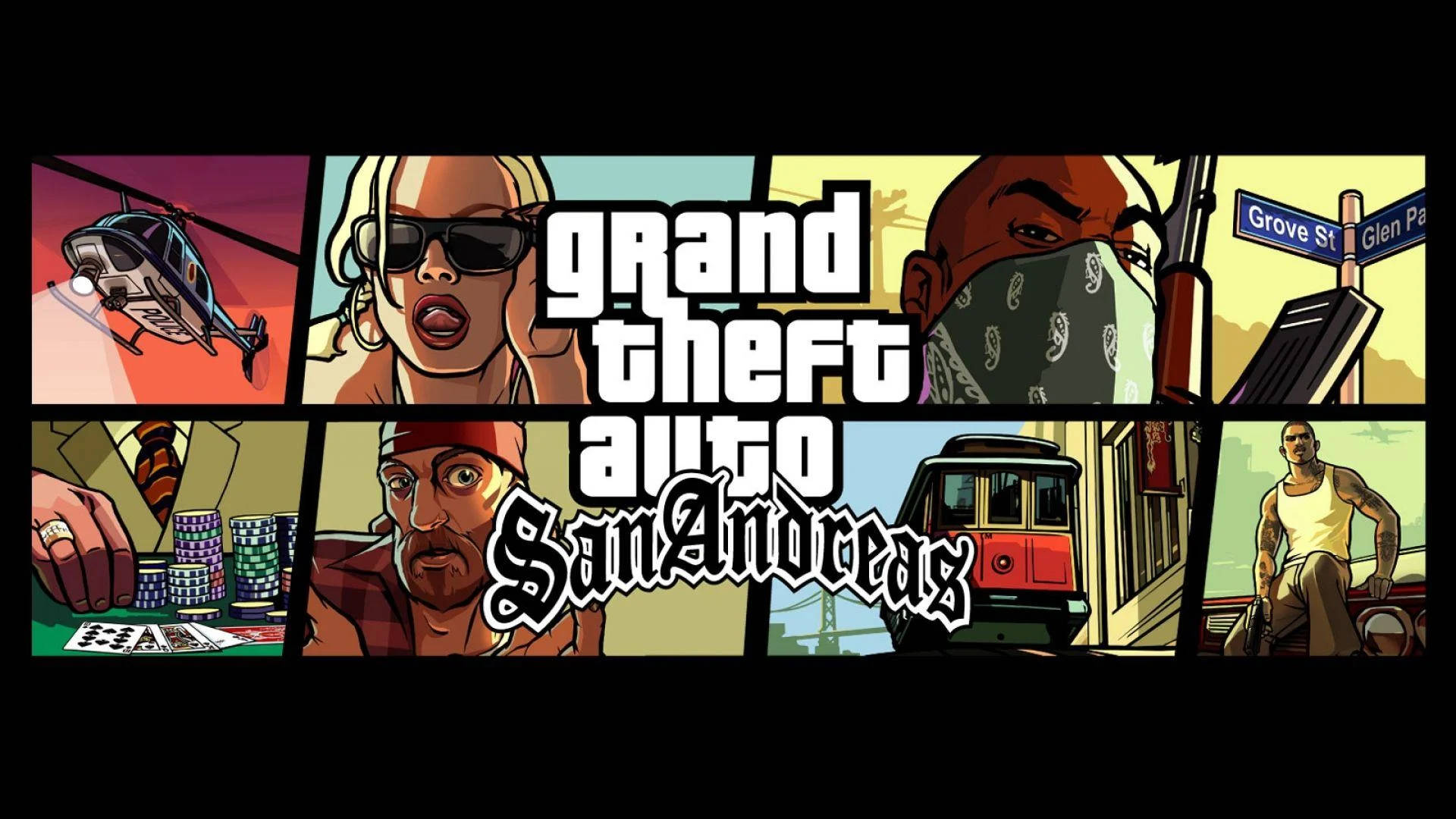 ملصق لعبة مذهل بدقة 4K للعبة Grand Theft Auto: San Andreas خلفية