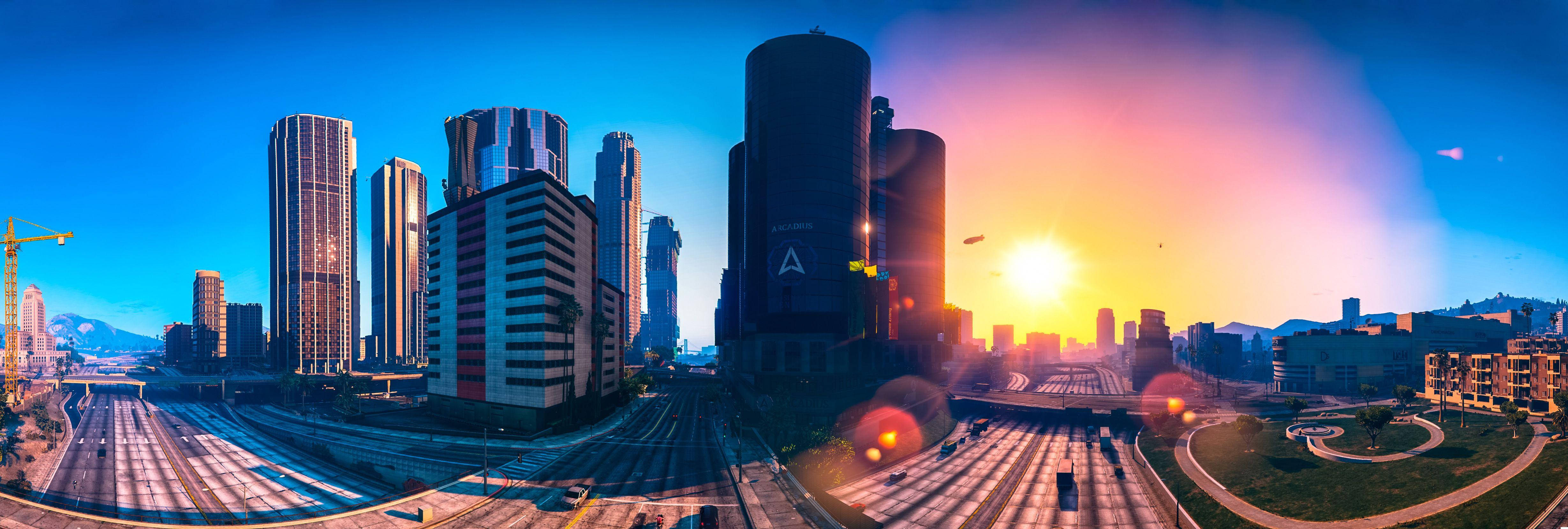 4K GTA 5 مباني لوس سانتوس خلفية