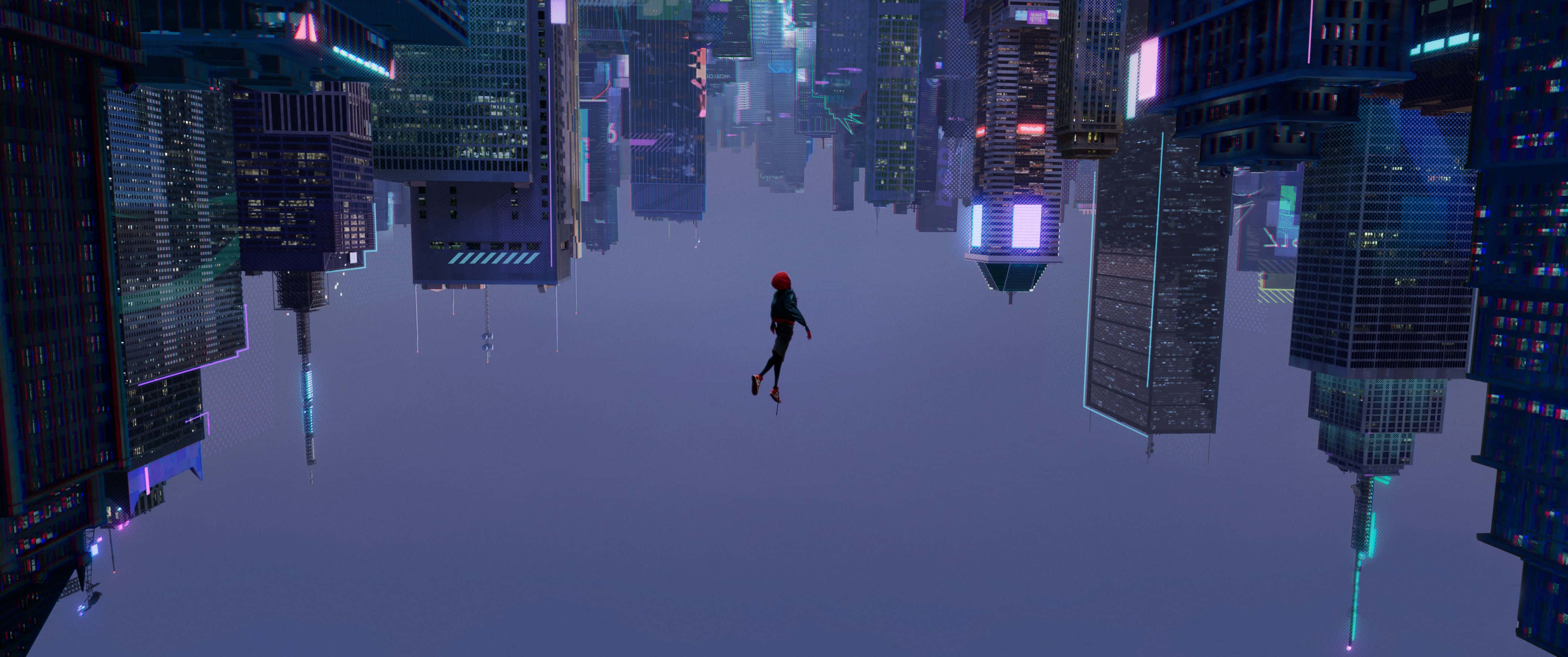 خلفية رائعة بدقة 4K لسبايدر مان من فيلم Into the Spider-Verse خلفية