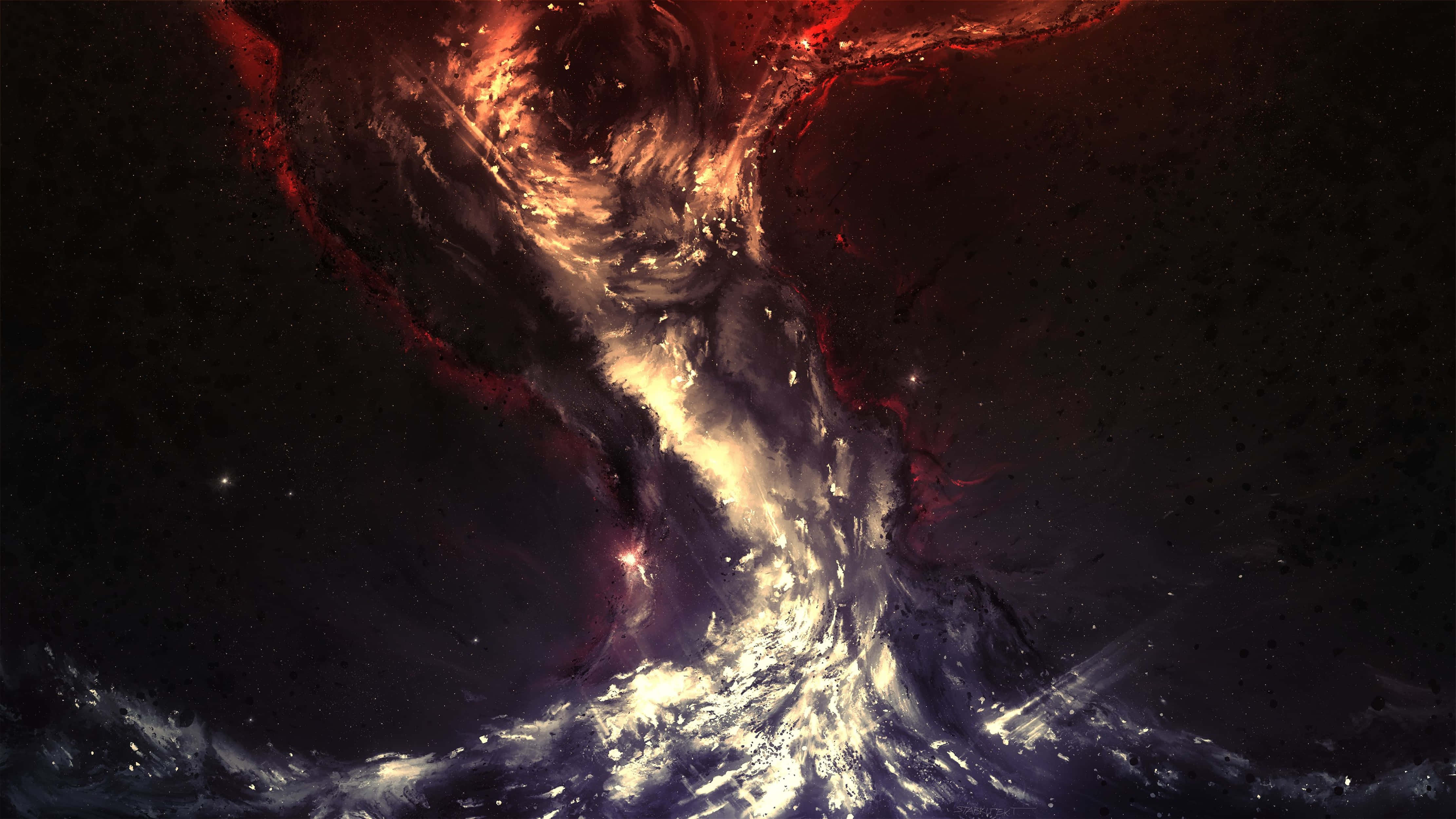 الكون في الفضاء بدقة 4K خلفية