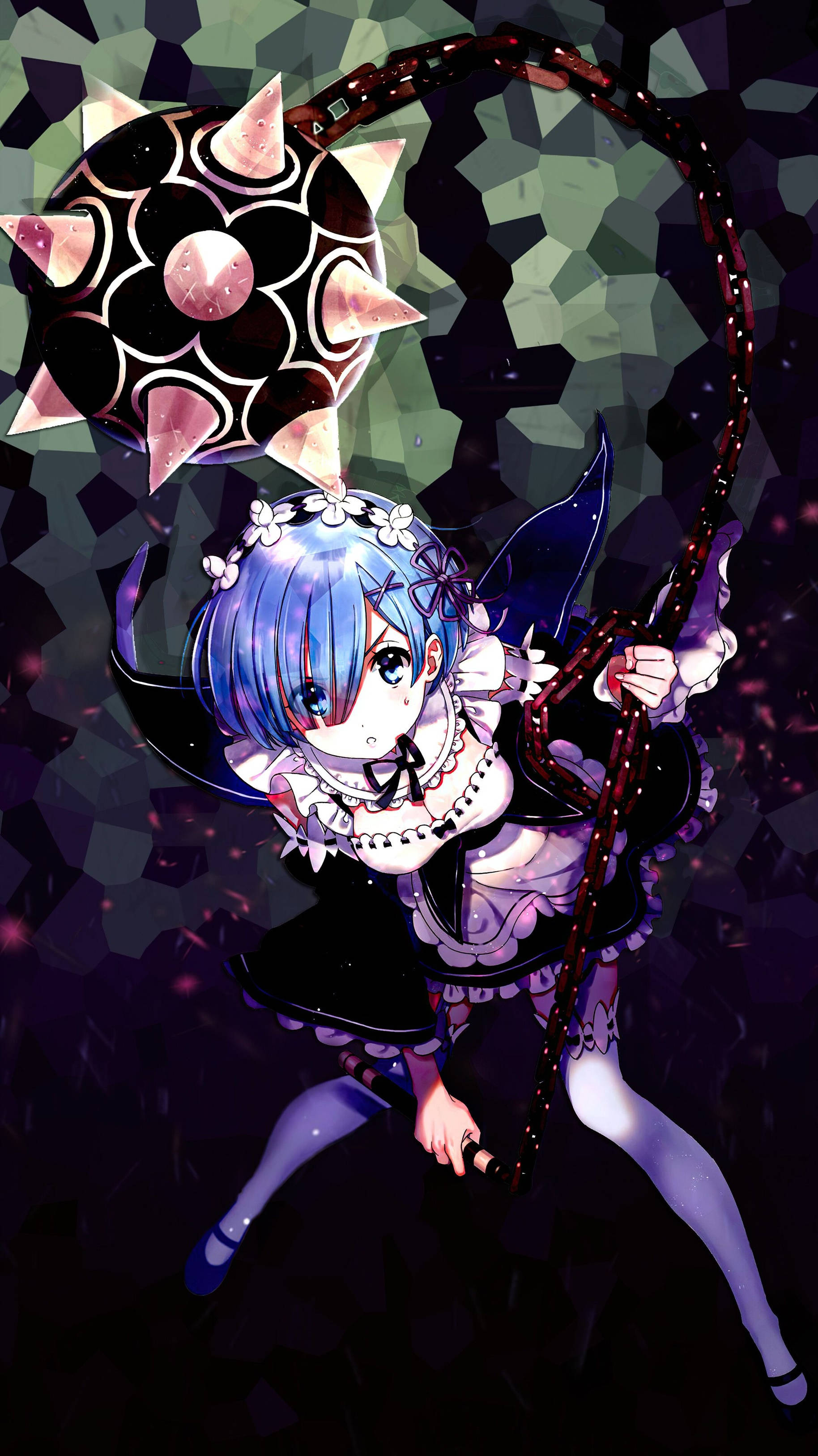 4K أنمي آيفون ريم من Re:Zero خلفية