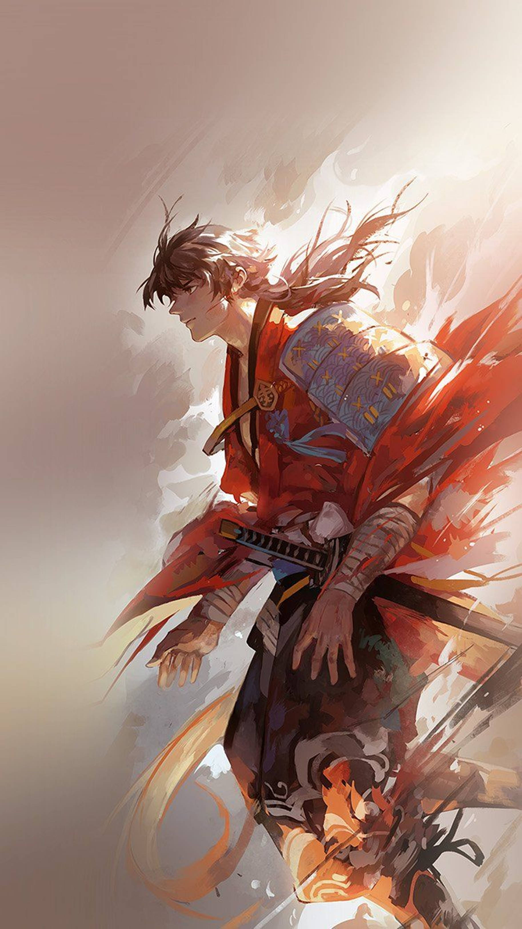 4K أنمي آيفون Touken Ranbu Yoshiyuki خلفية
