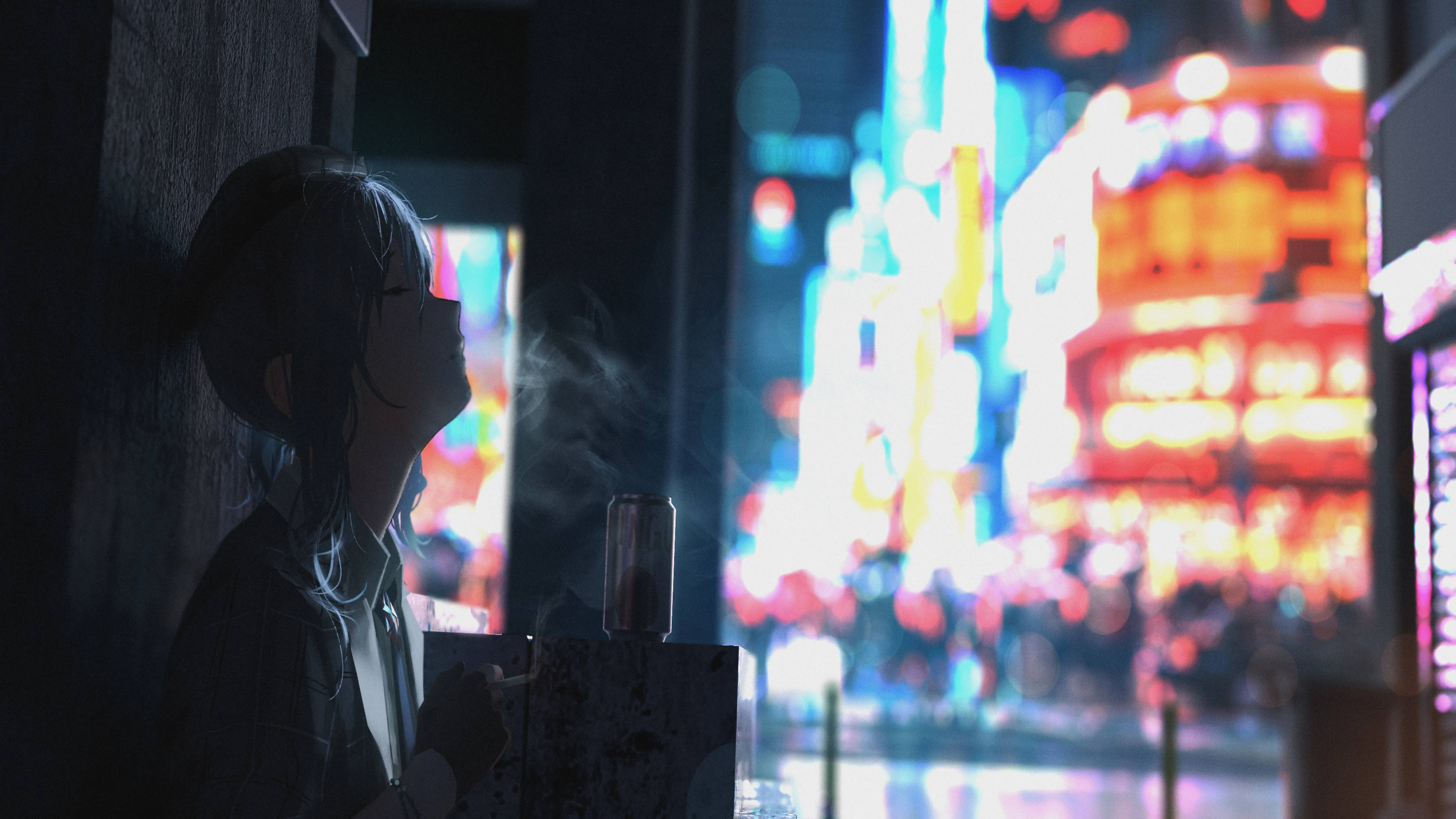 8K أنمي سويزي تدخن خلفية