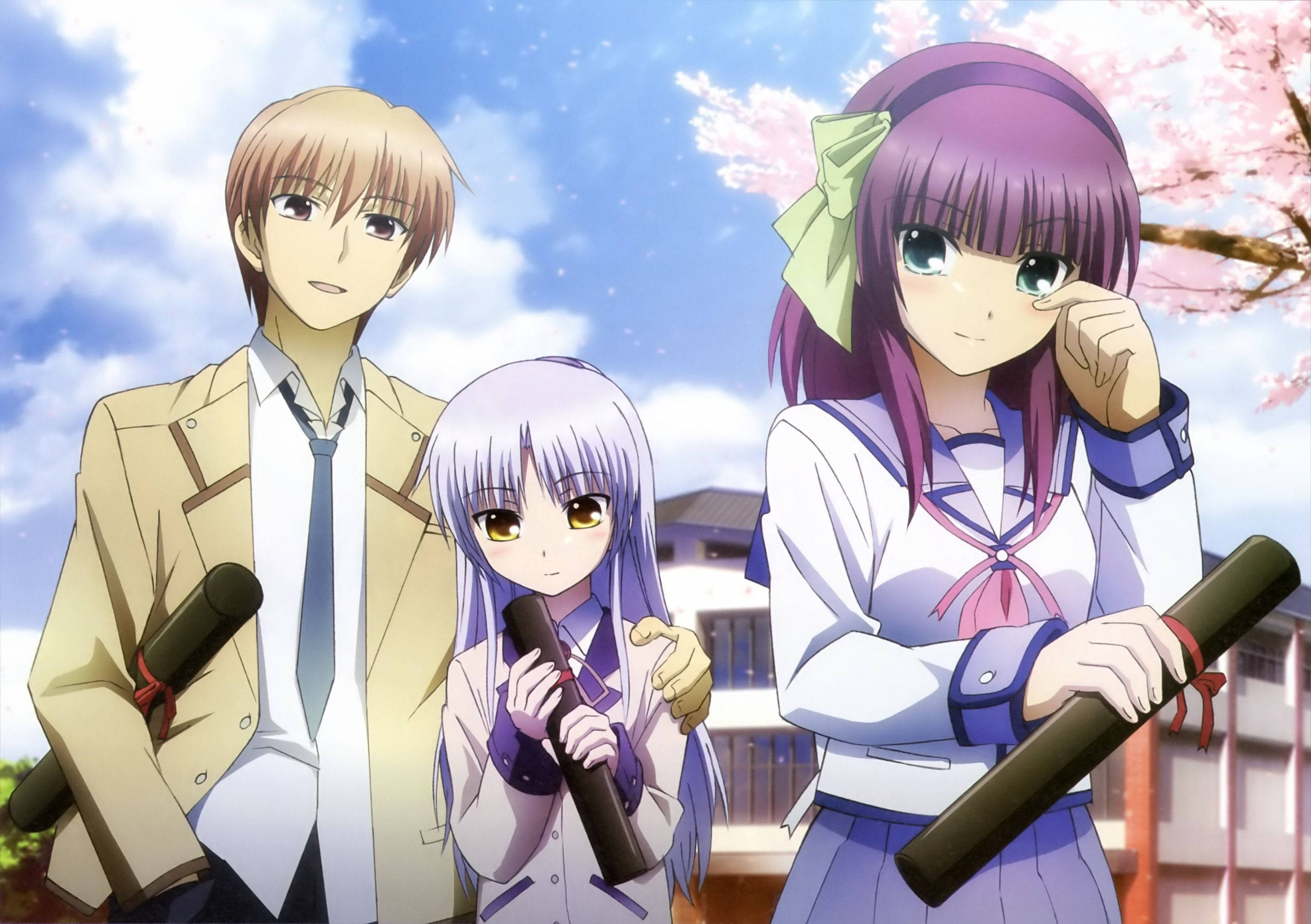 زوج أنمي Angel Beats خلفية
