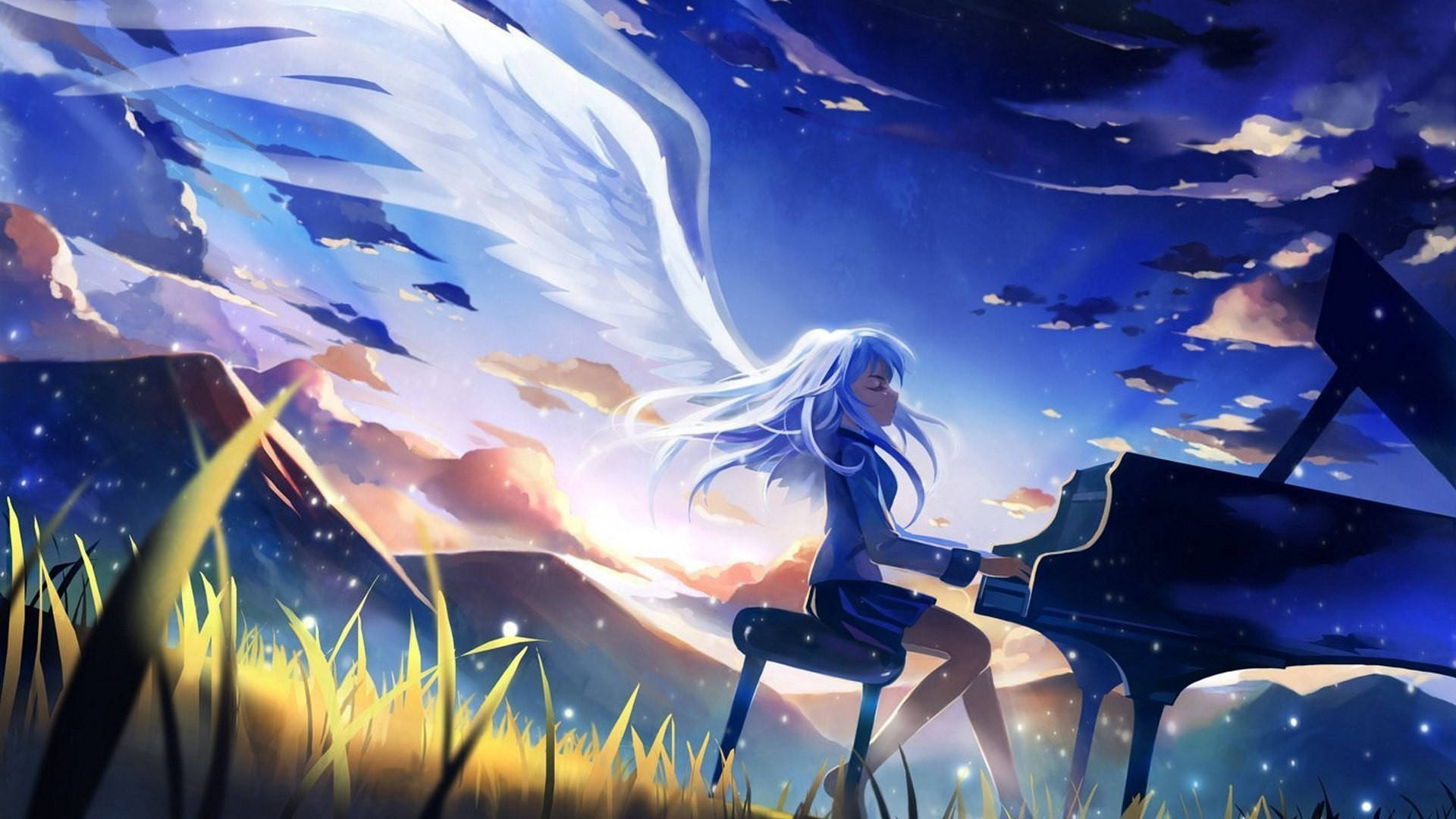 شخصيات أنمي Angel Beats! خلفية