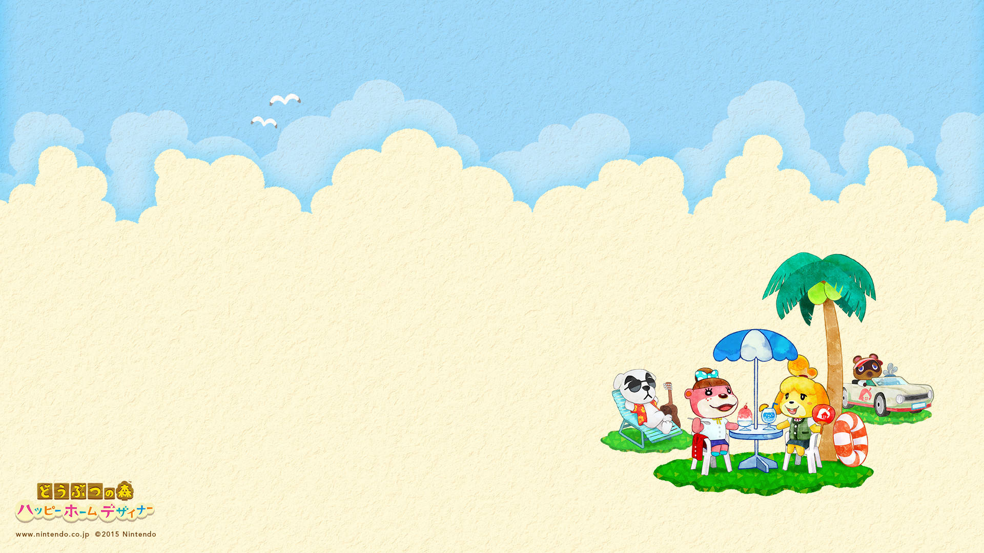 سطح مكتب صيفي من Animal Crossing خلفية