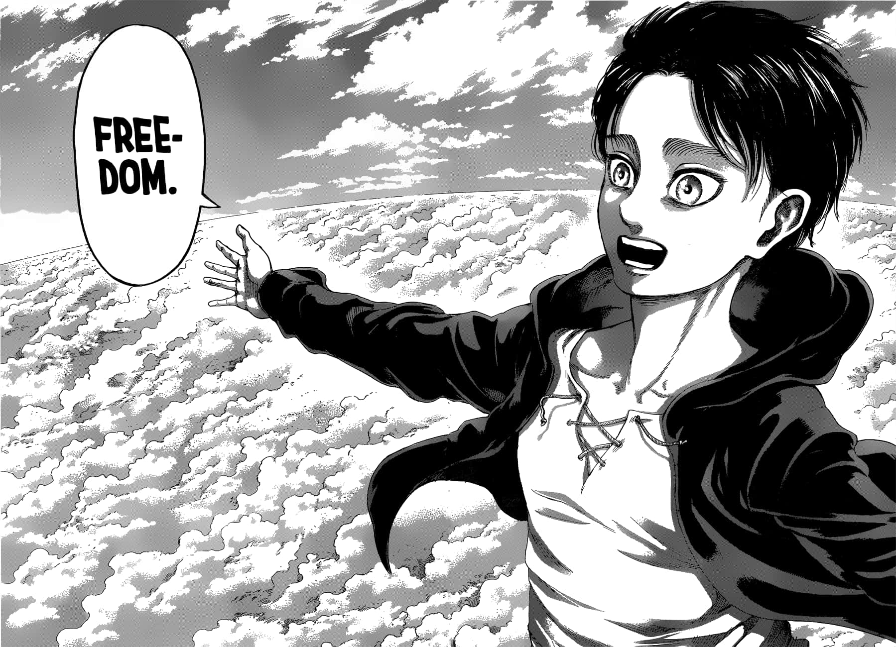رسم إرين من مانجا AoT خلفية