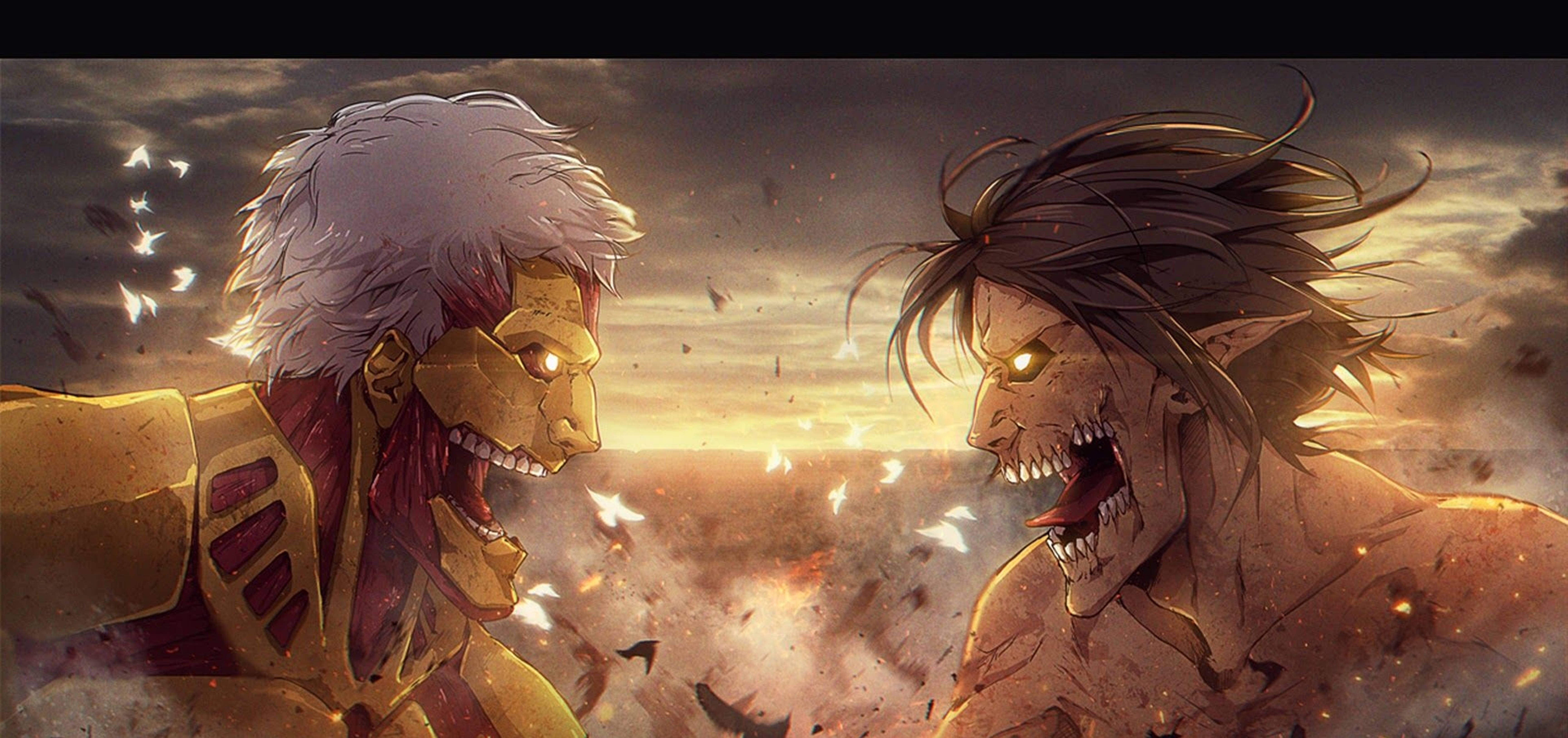 Attack On Titans 4K هجوم العمالقة العملاق المهاجم العملاق المدرع خلفية