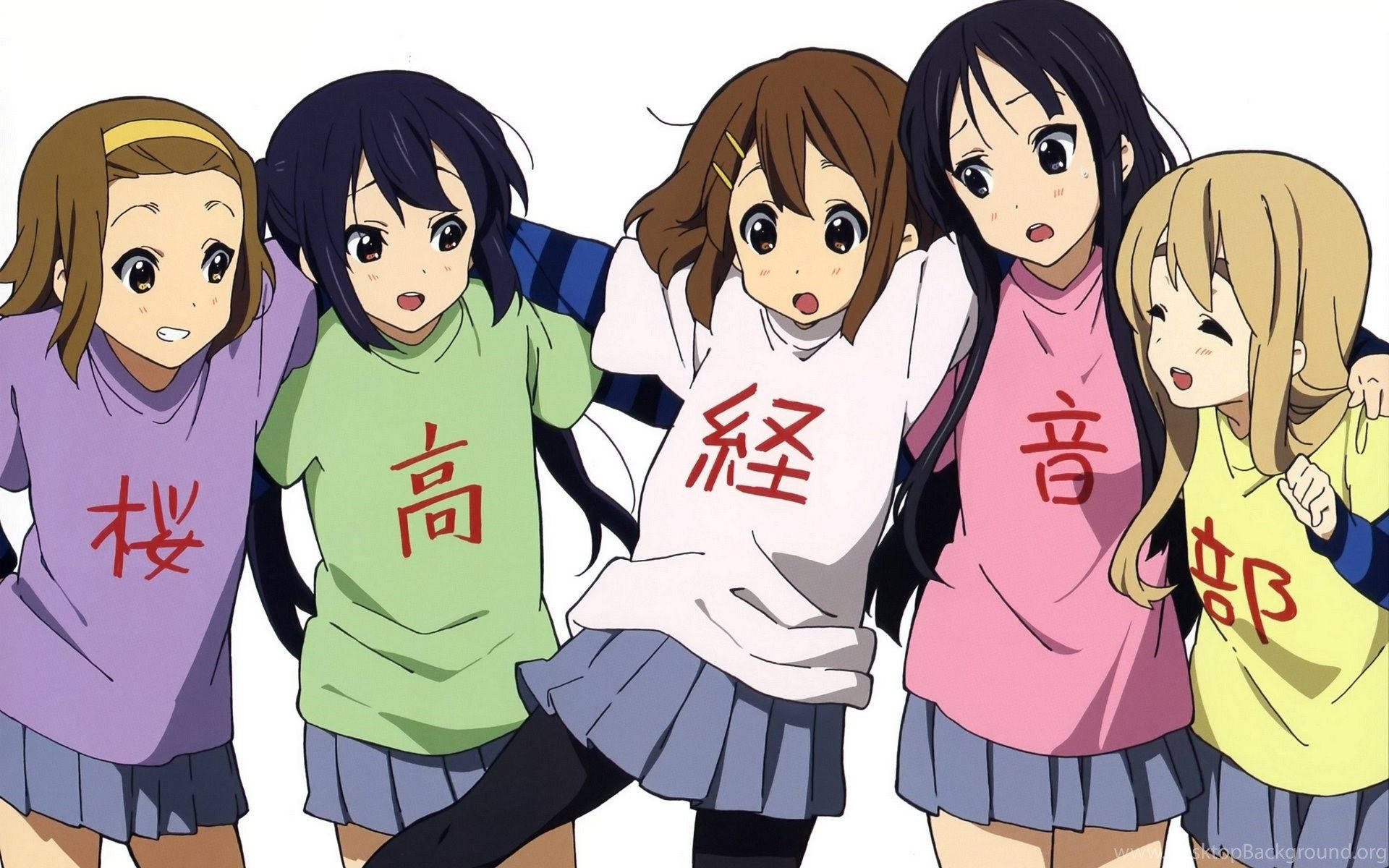 شخصيات كawaii أنمي K-On! خلفية