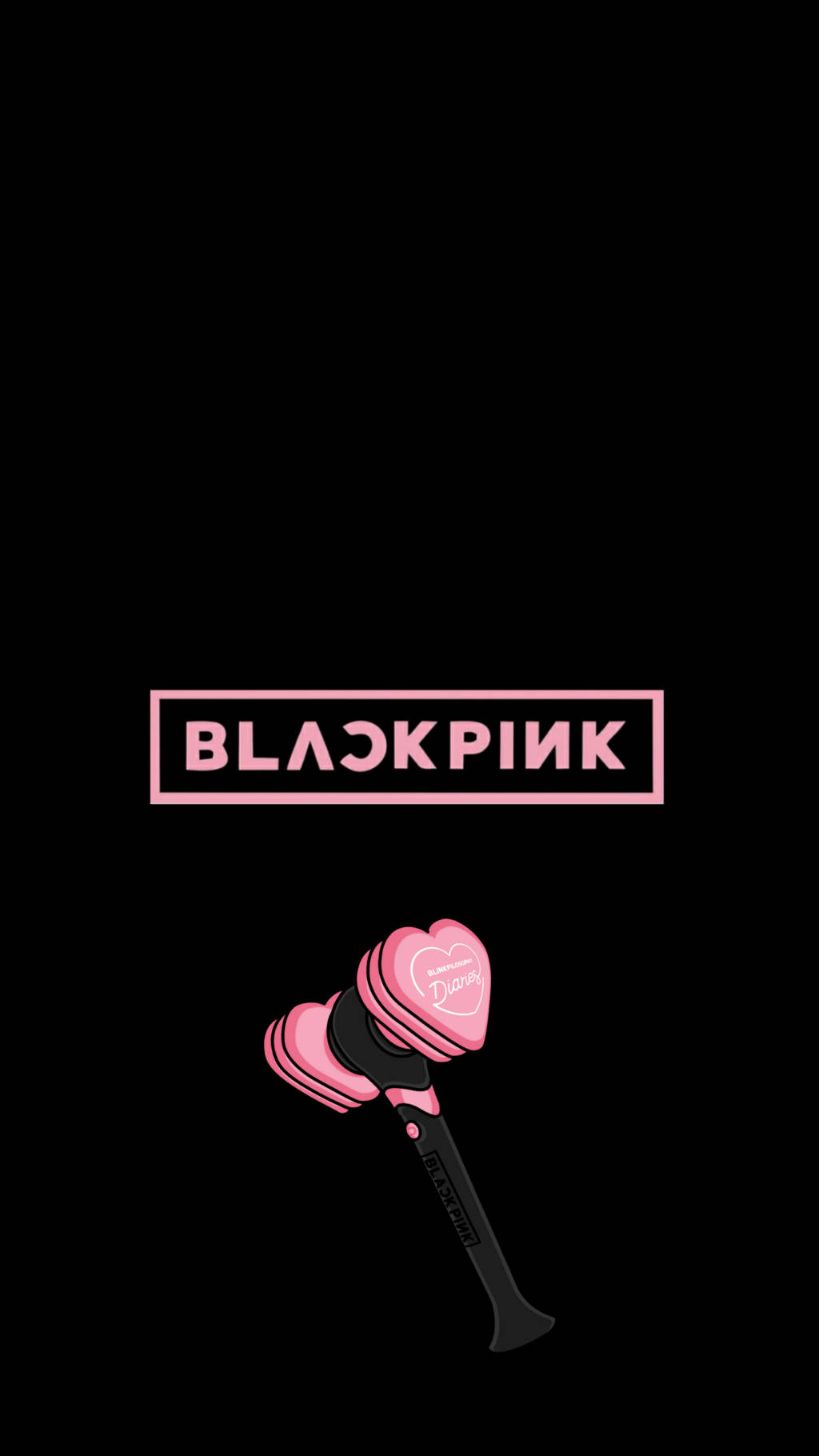 شعار BLACKPINK مع باي بينج بونج خلفية