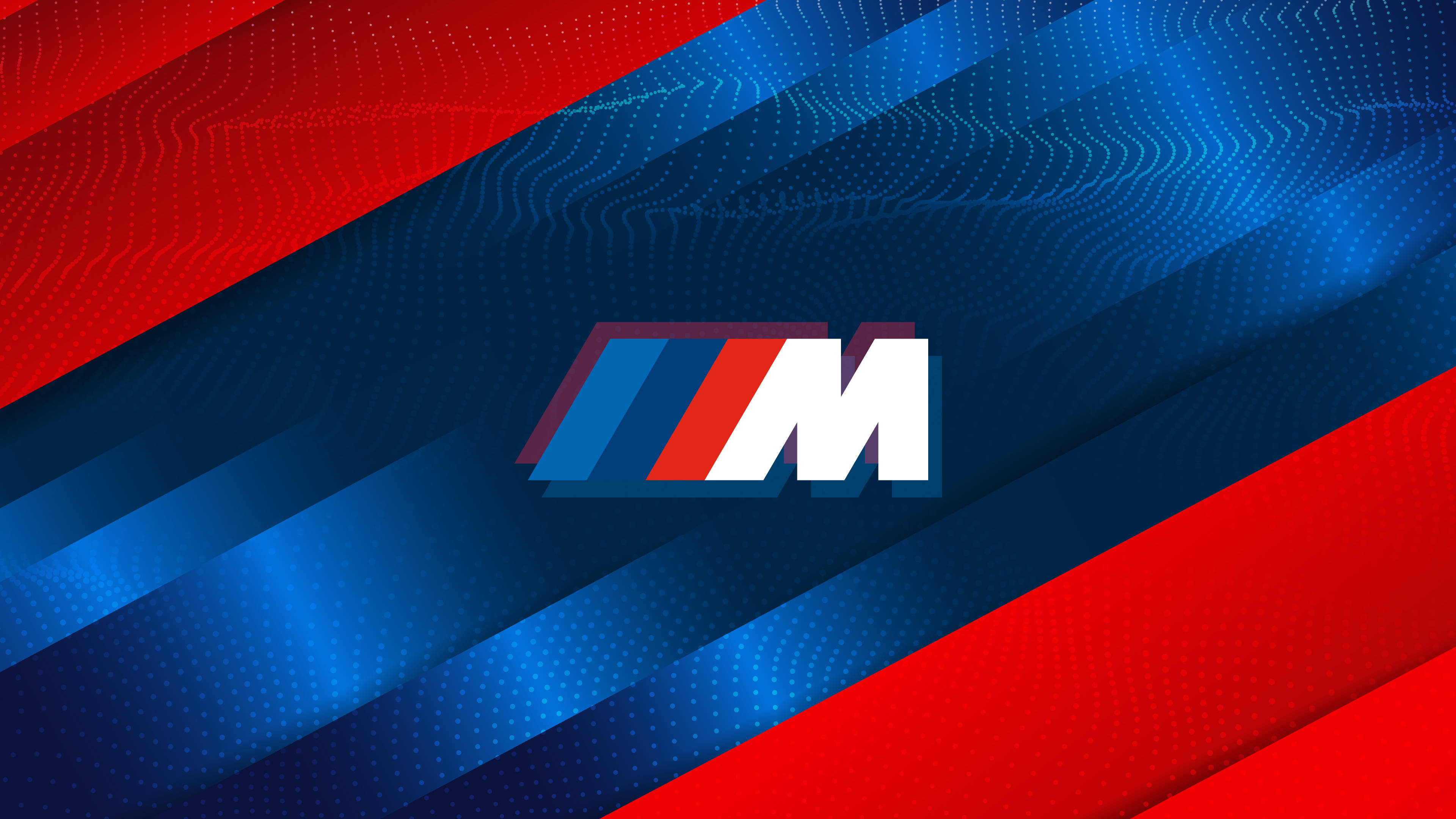 شعار BMW M باللونين الأحمر والأزرق اللامع خلفية