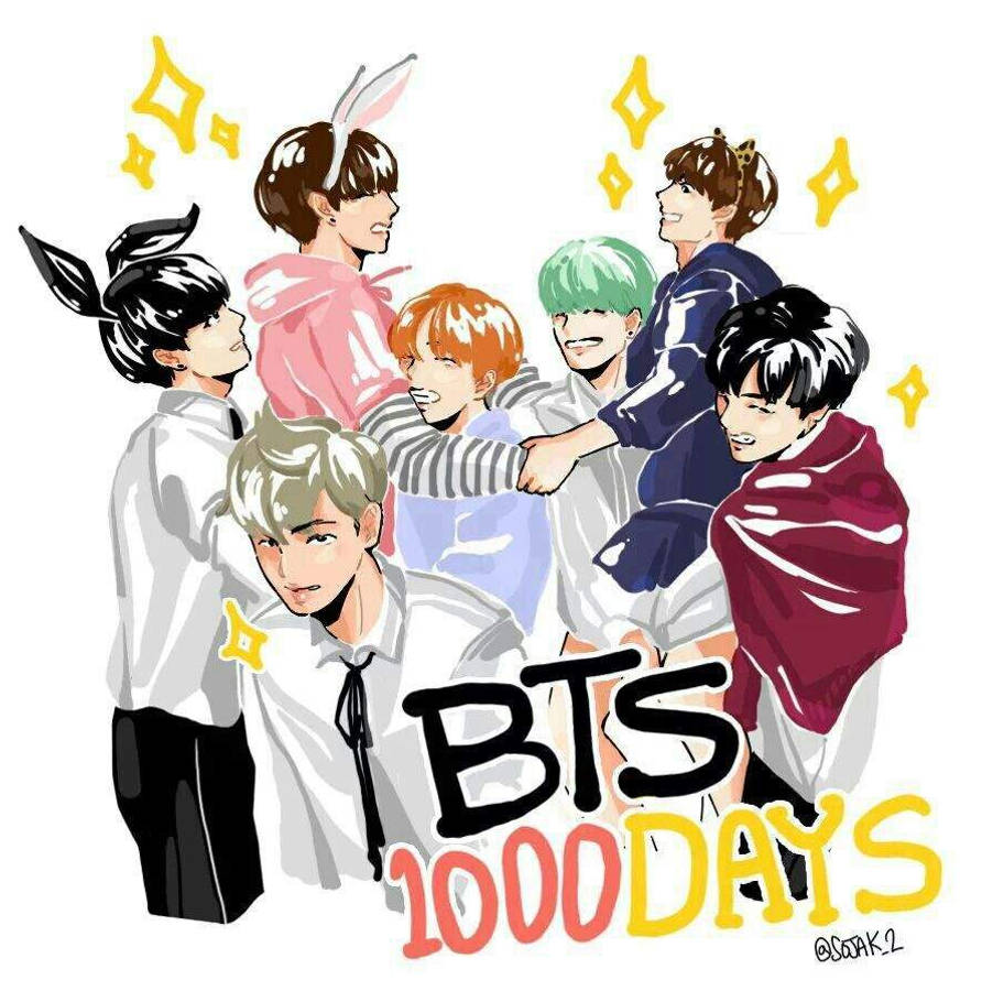 أنمي BTS 1000 يوم خلفية