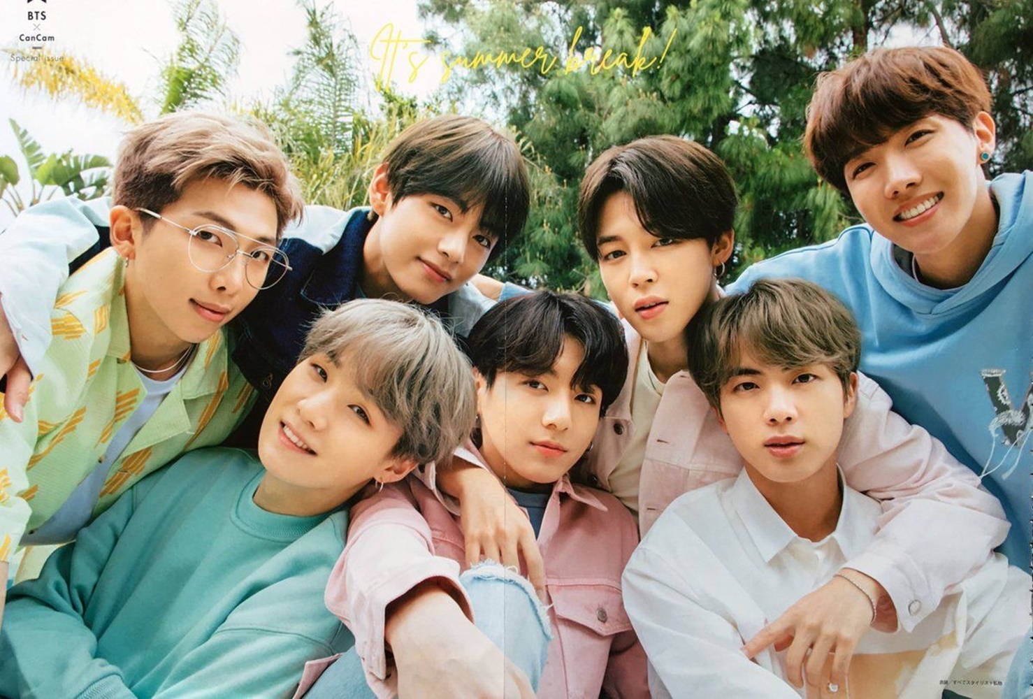 صورة جماعية لطيفة لفرقة BTS 2021 للكمبيوتر خلفية