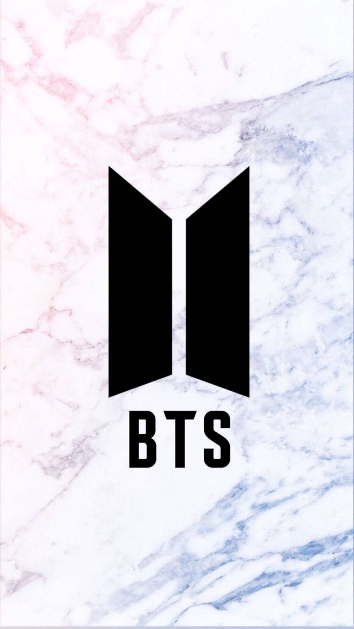 شعار BTS الأسود البسيط خلفية