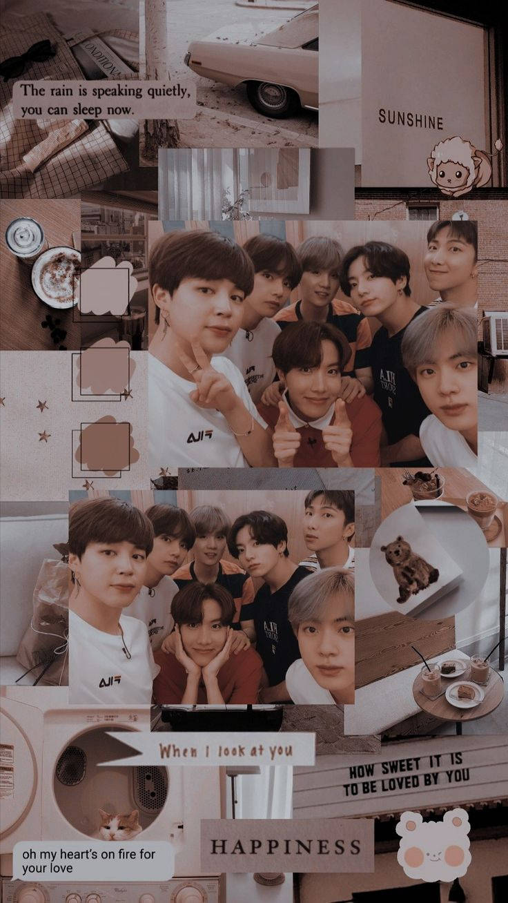 سيلفي BTS الجمالي الطريف خلفية