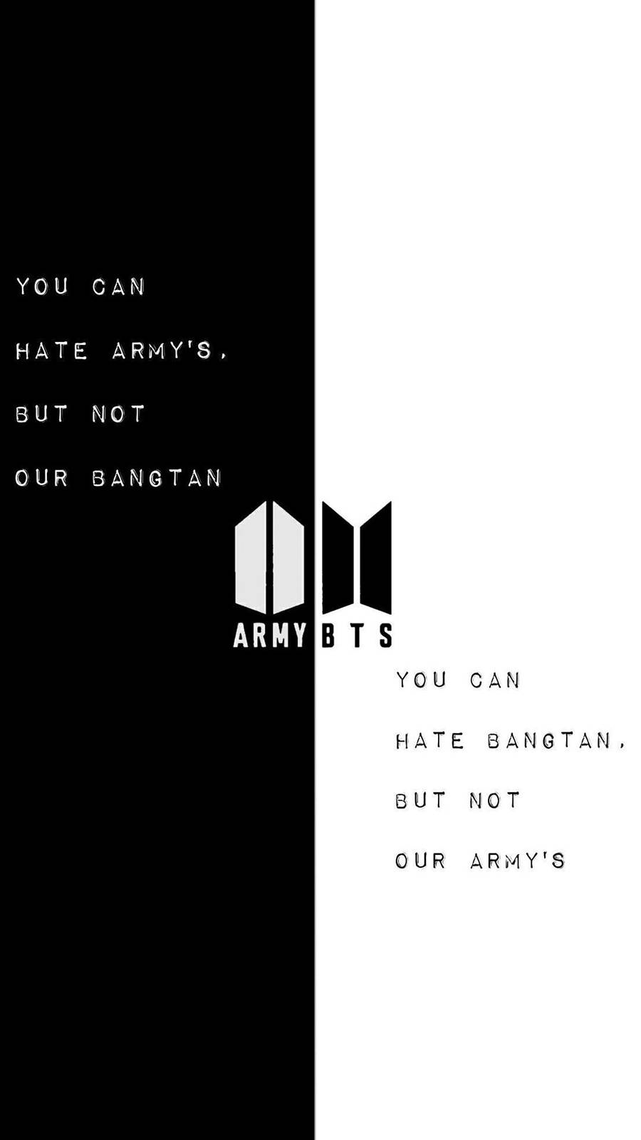شعار BTS بالأسود والأبيض خلفية