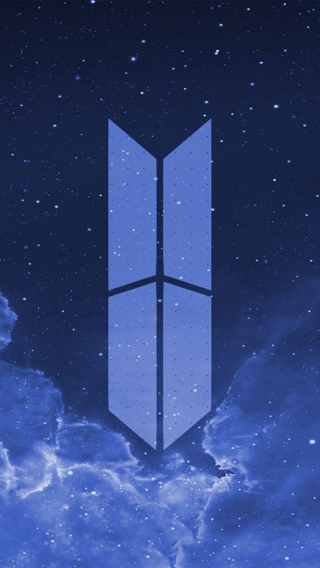 شعار BTS الأزرق خلفية