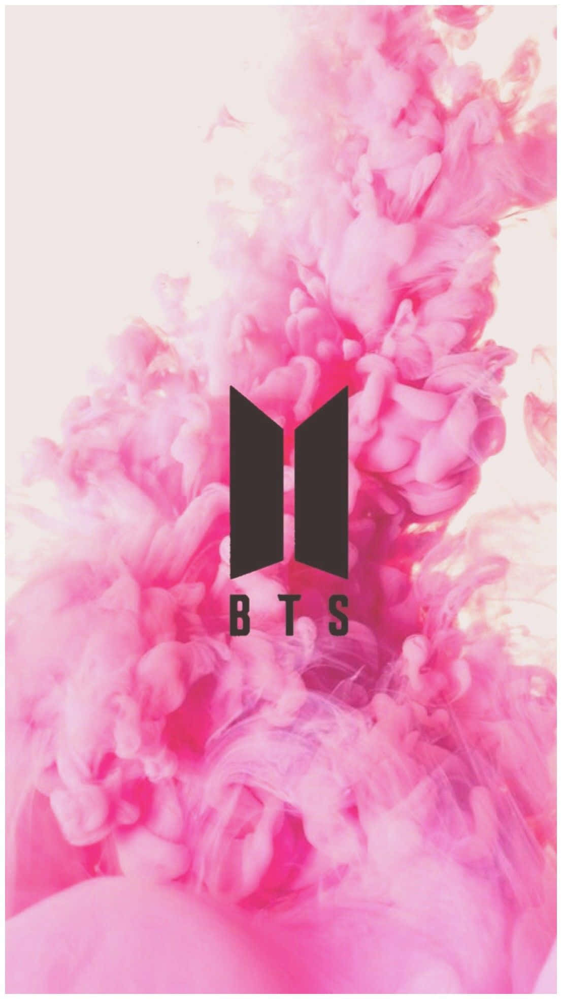 شعار BTS بدخان وردي لطيف لأجهزة آيباد خلفية