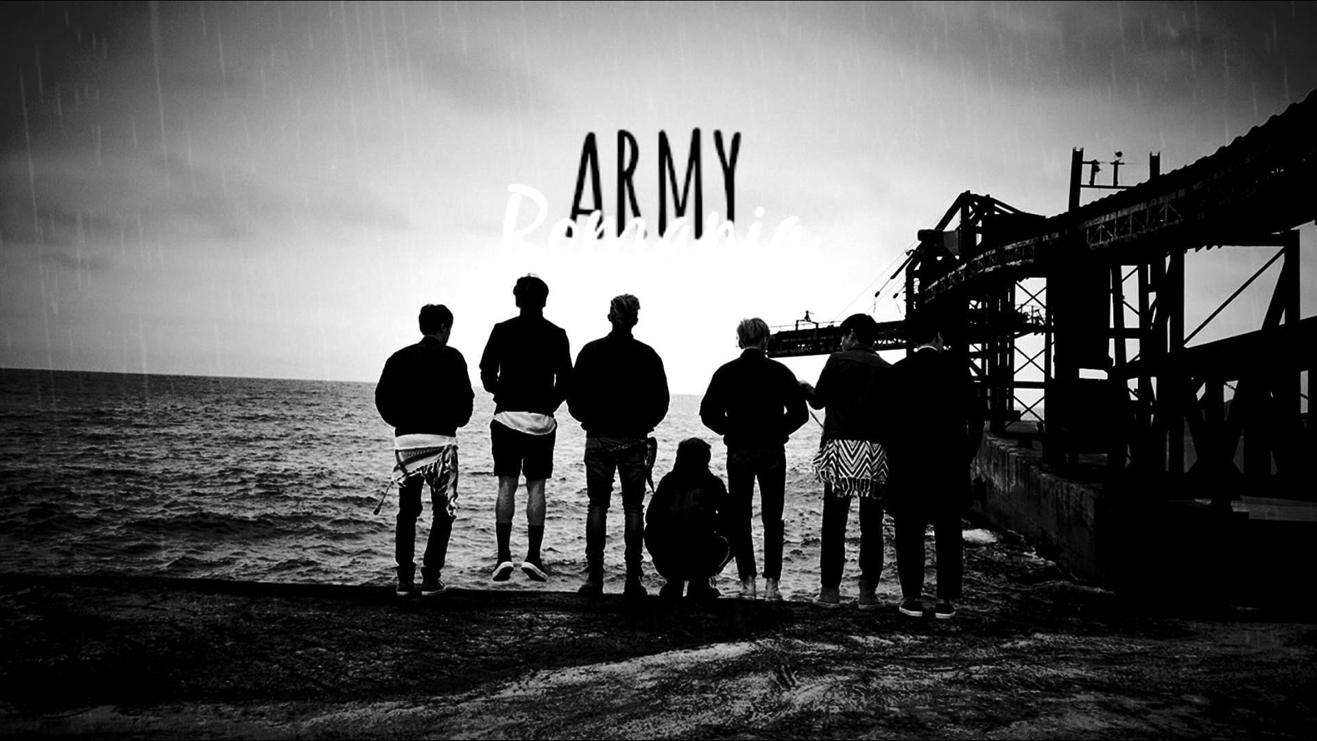 جمالية BTS بالأبيض والأسود خلفية