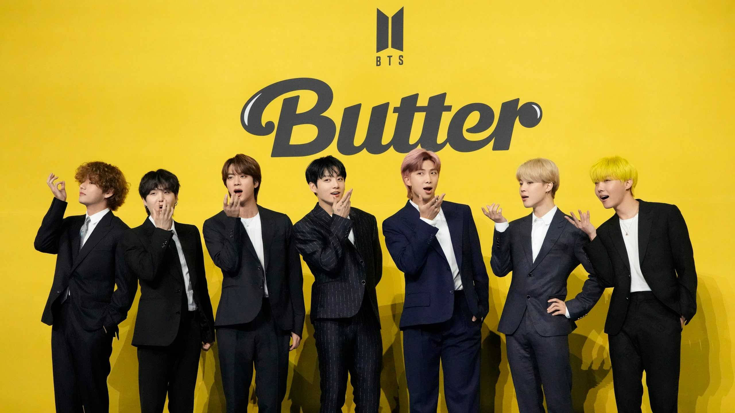 خلفية سطح مكتب ملصق BTS Butter خلفية