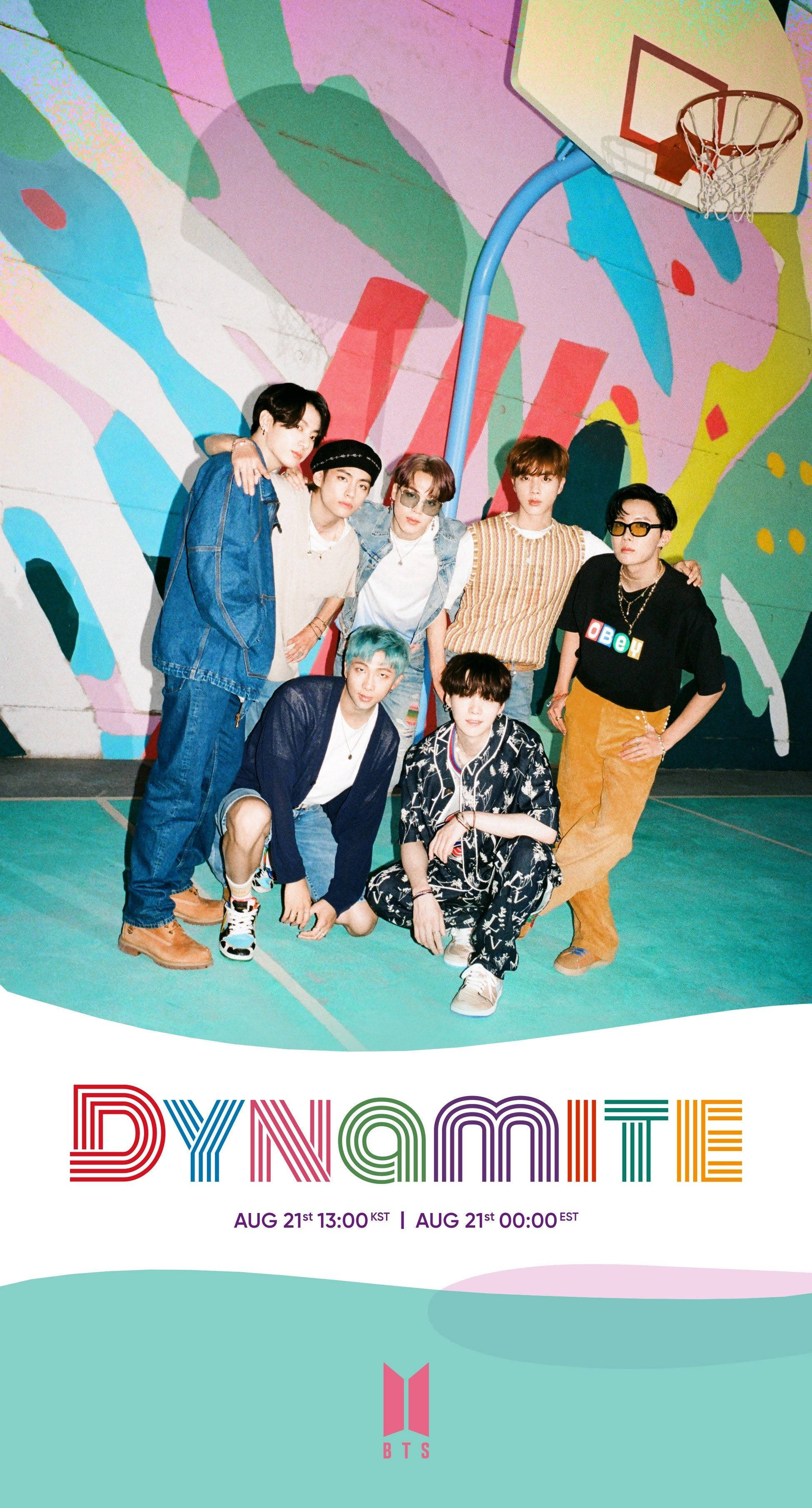 تاريخ الإصدار الرسمي لأغنية BTS Dynamite خلفية