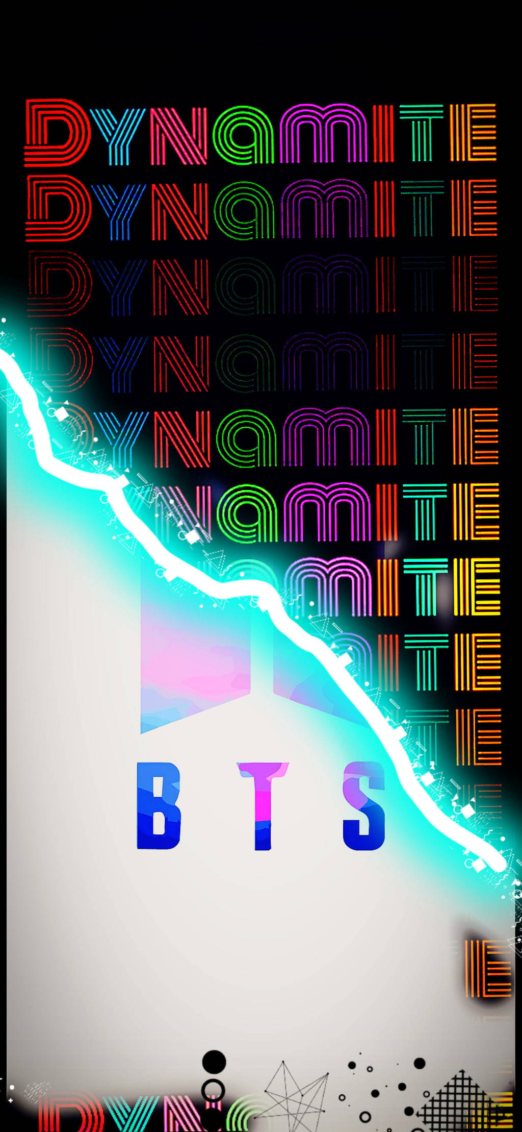 تأثير انتقال رائع لفرقة BTS مع أغنية Dynamite خلفية