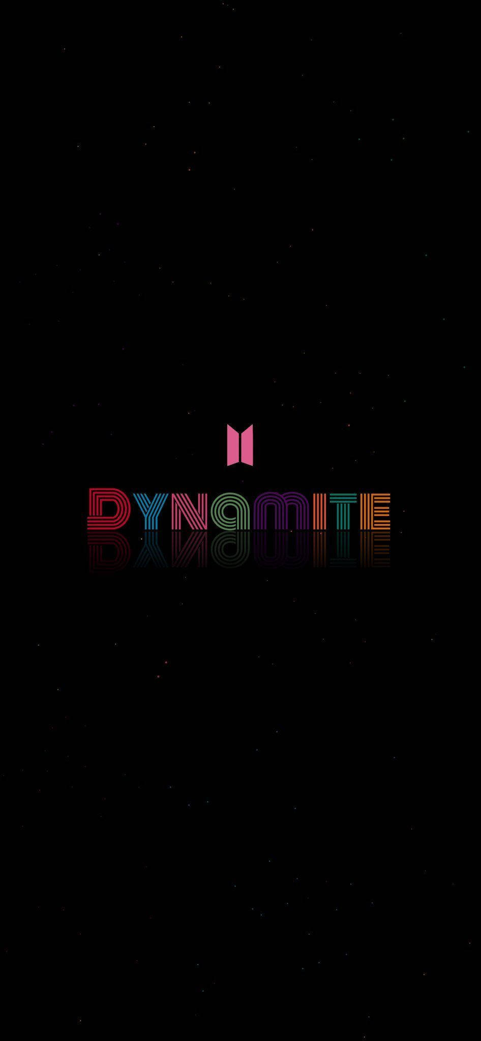 شعار BTS Dynamite الأسود البسيط خلفية