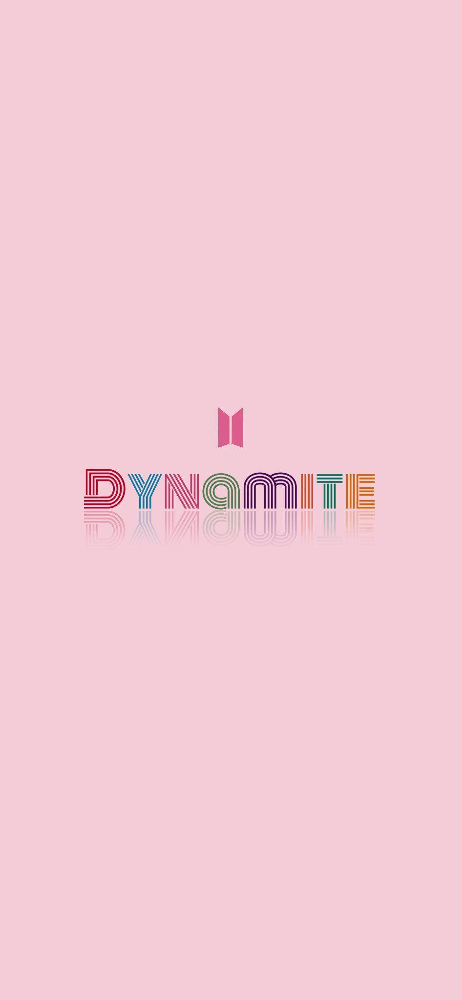 شعار BTS Dynamite الوردي البسيط خلفية
