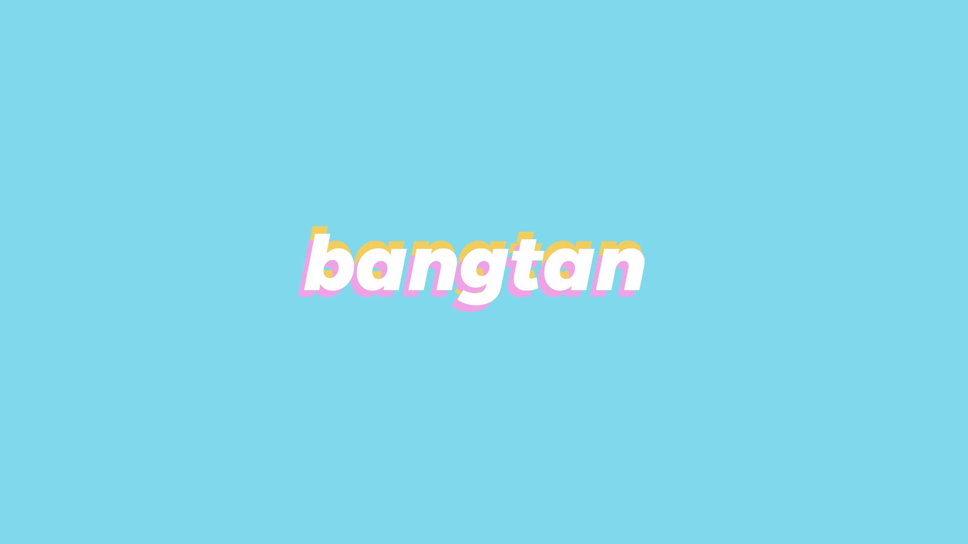 فرقة BTS بانقتان على خلفية لابتوب زرقاء خلفية