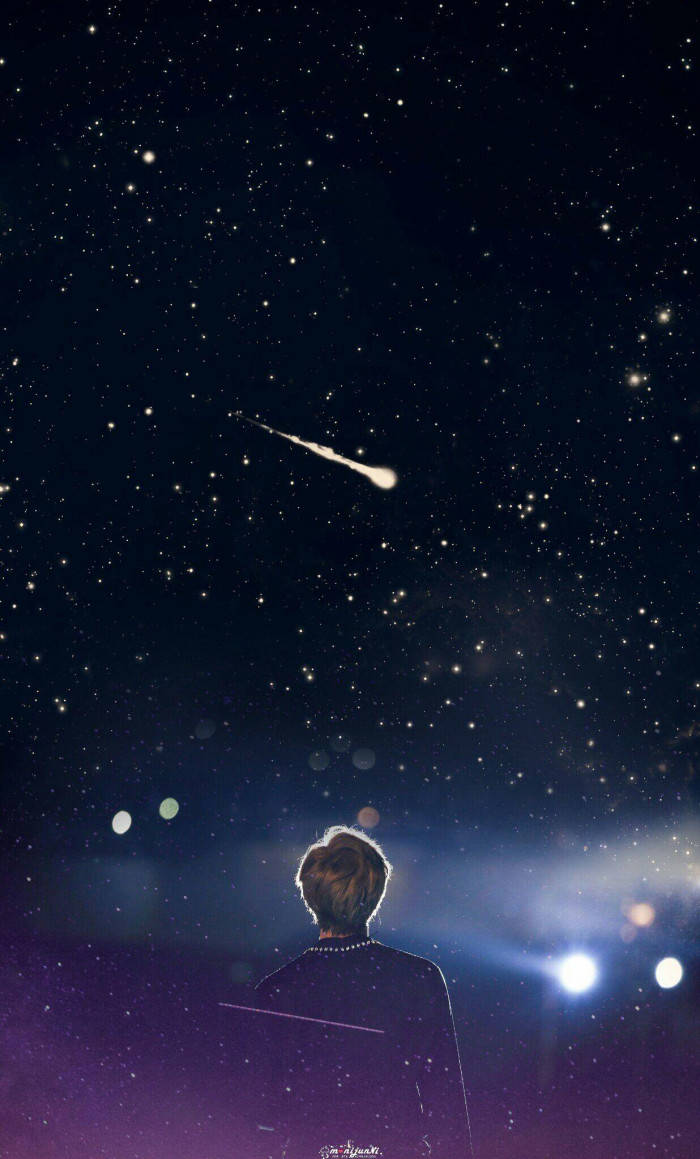 نجم BTS Galaxy المتلألئ خلفية