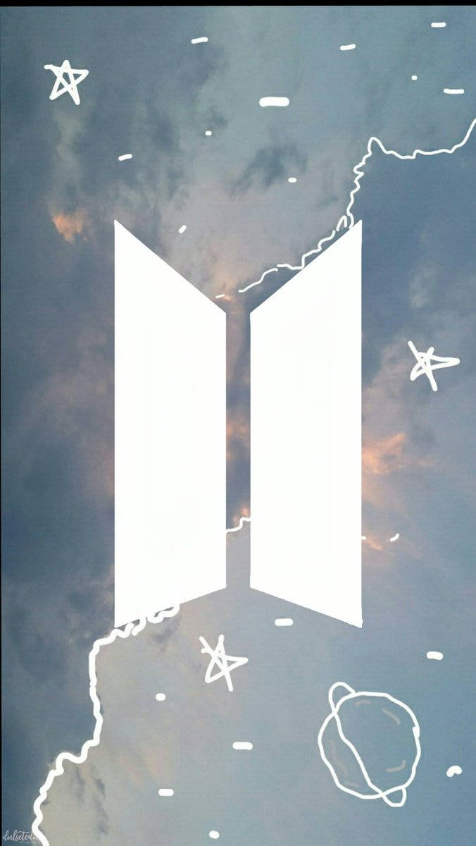 شعار BTS اللطيف بتصميم جرافيكي خلفية