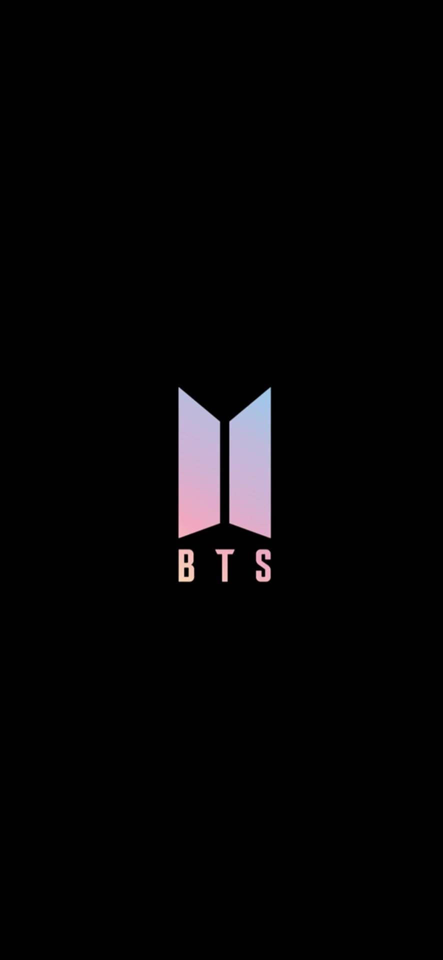 شعار BTS الوردي البسيط خلفية