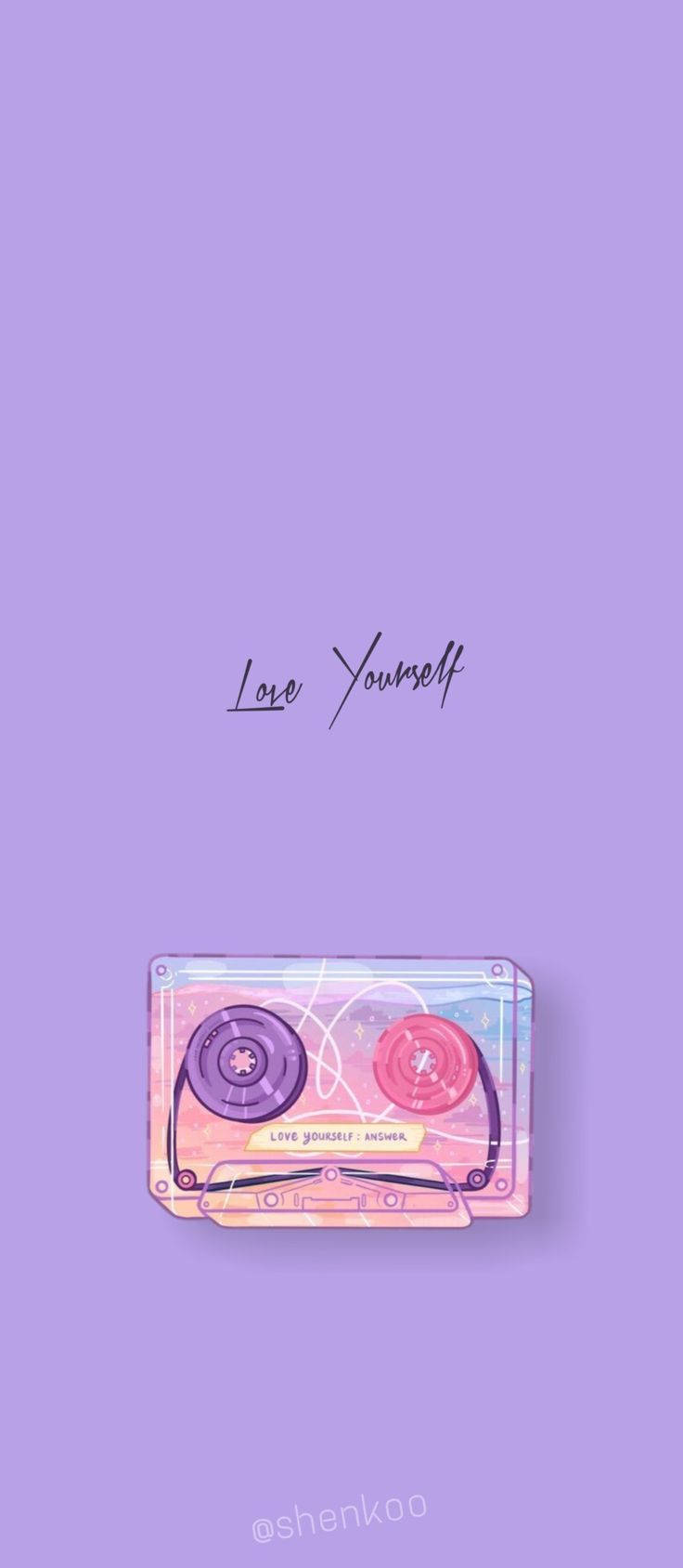 شريط كاسيت BTS الجمالي Love Yourself خلفية