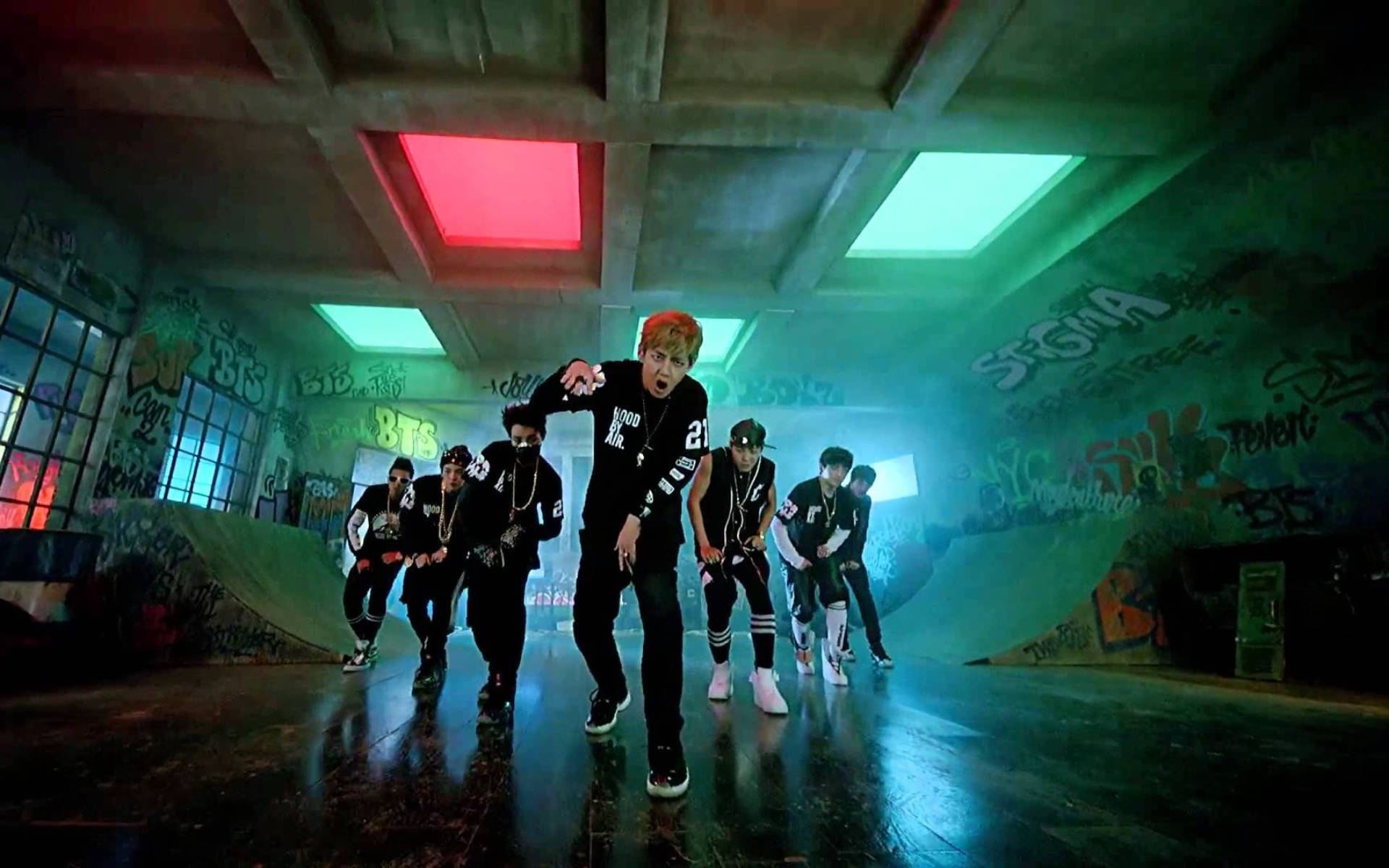 صورة جماعية لفرقة BTS No More Dream خلفية