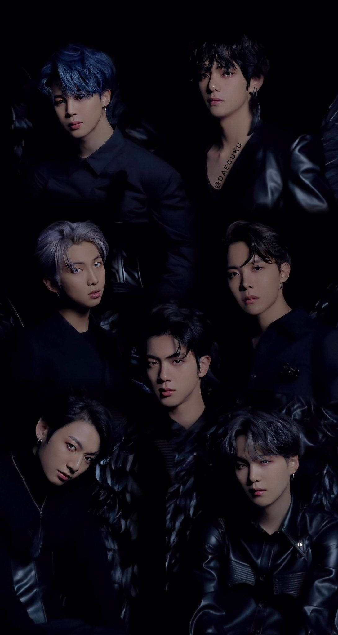 بلاك سوان BTS جمالية سوداء خلفية