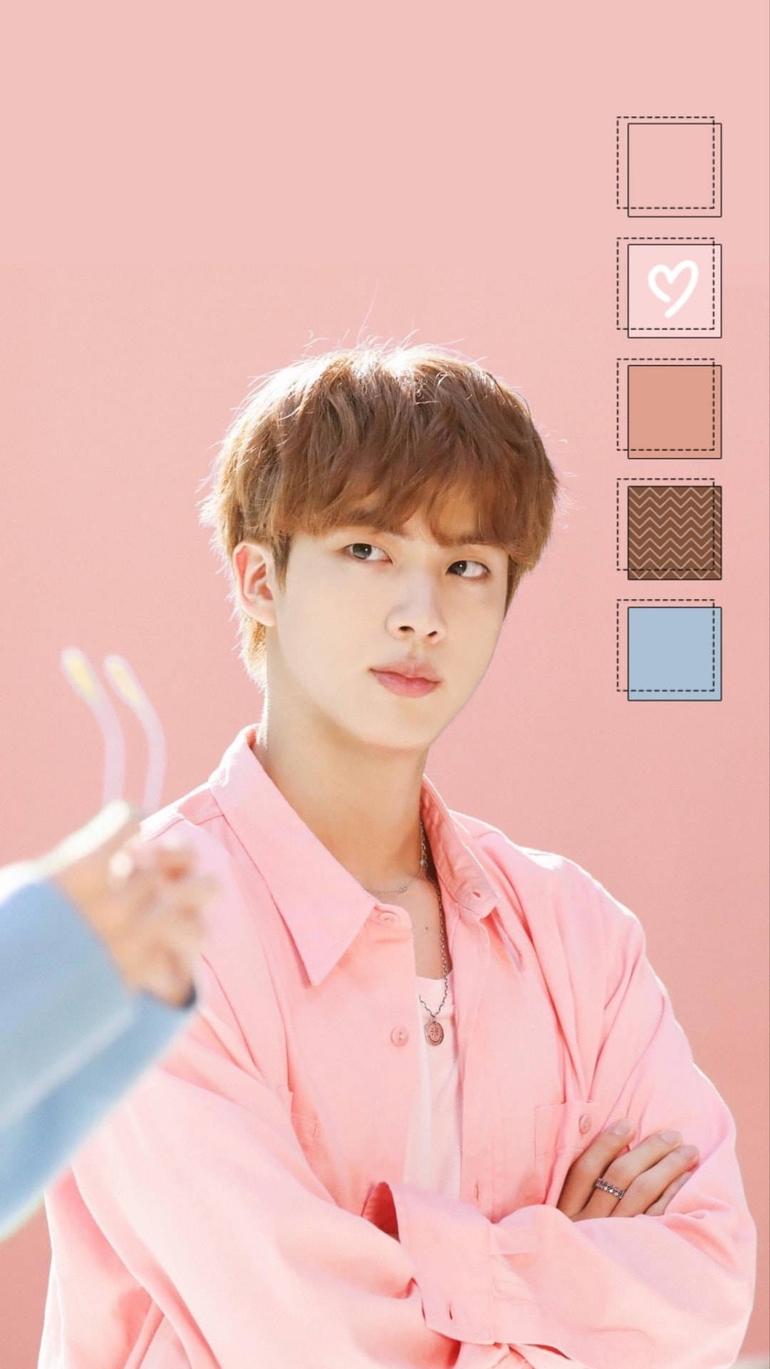 جين الوسيم العالمي من BTS بأسلوب جمالي خلفية