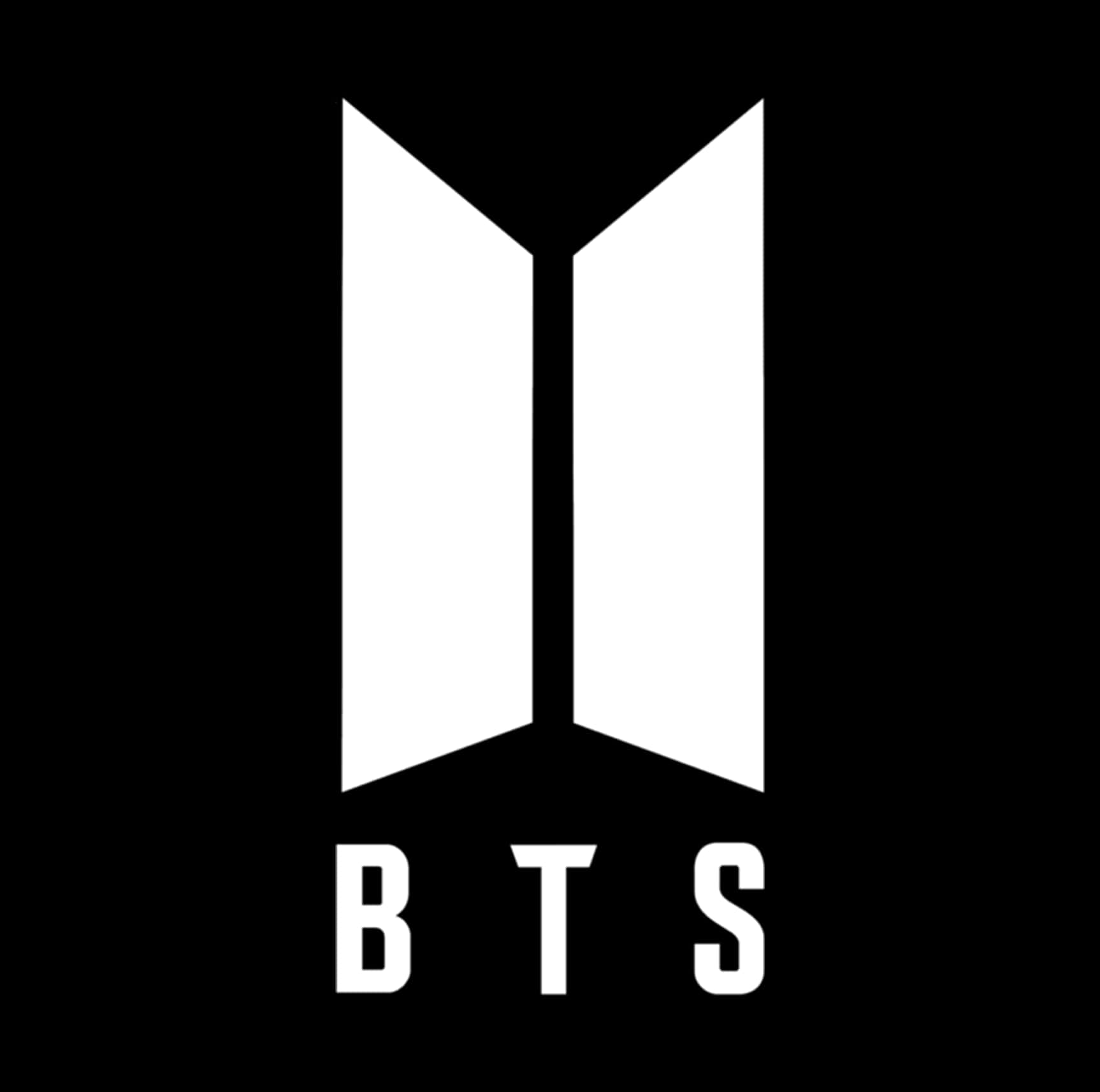 شعار BTS بالأبيض والأسود خلفية