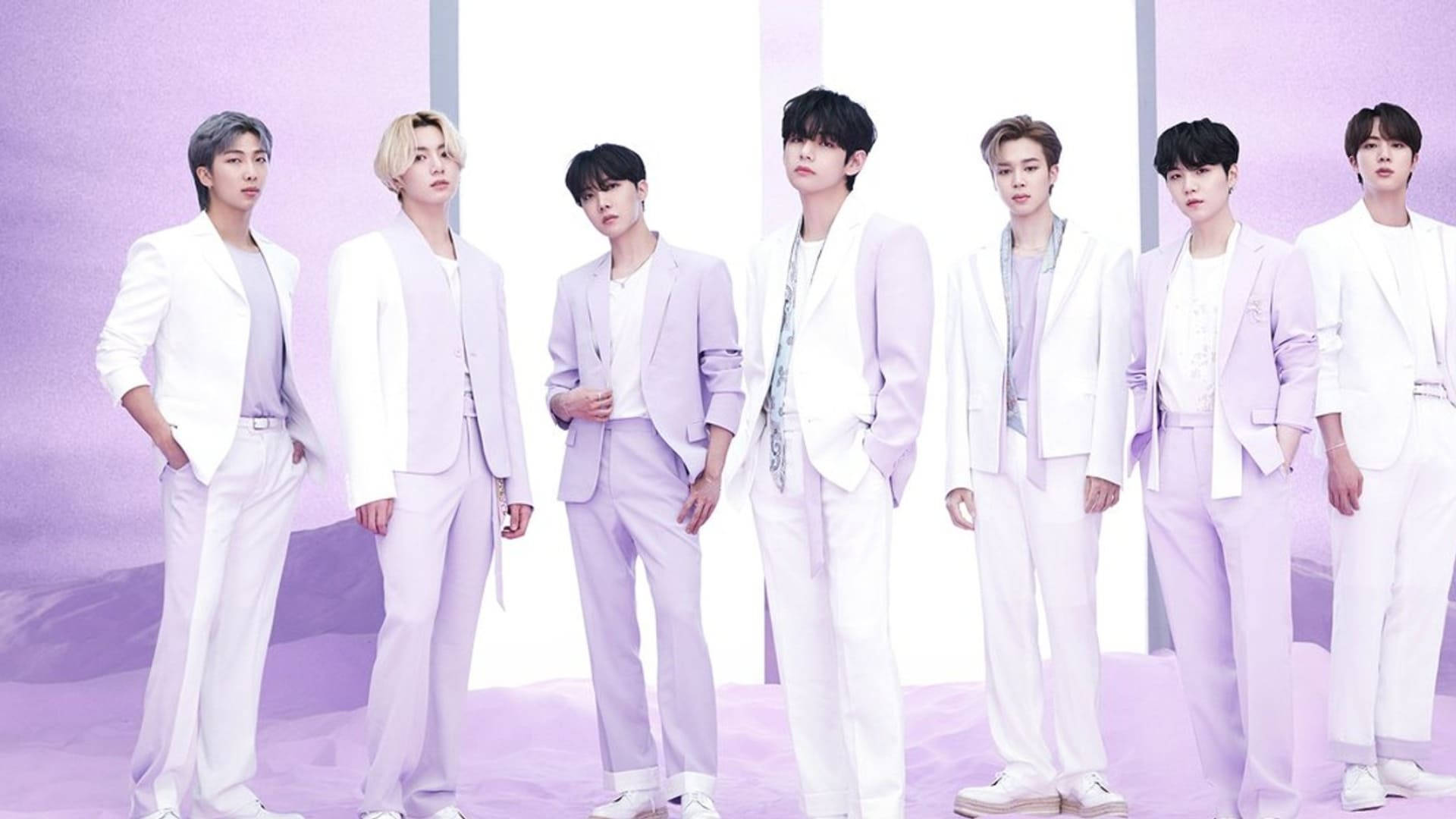خلفية BTS كيبوب أرجواني باستيل — أرجواني باستيل متحرك خلفية