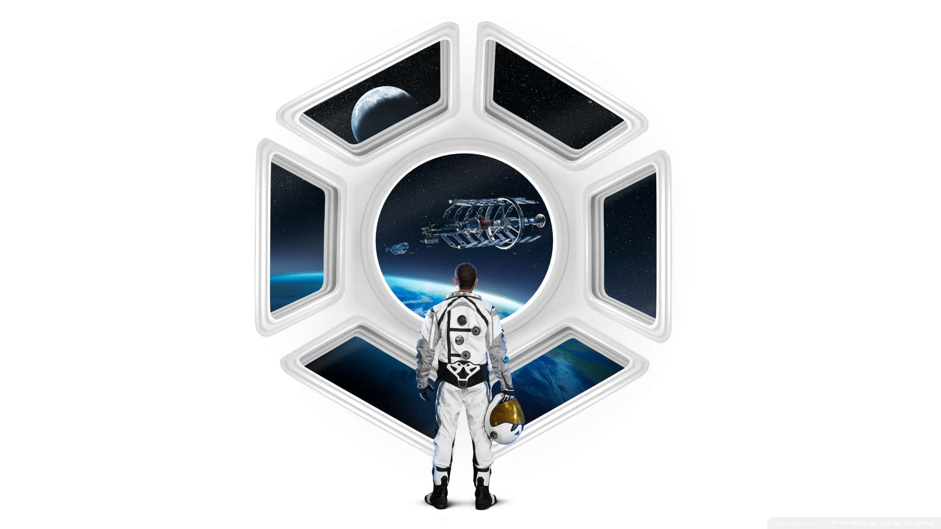 خلفية رجل يراقب الفضاء من Civilization Beyond Earth بدقة 1920x1080 خلفية